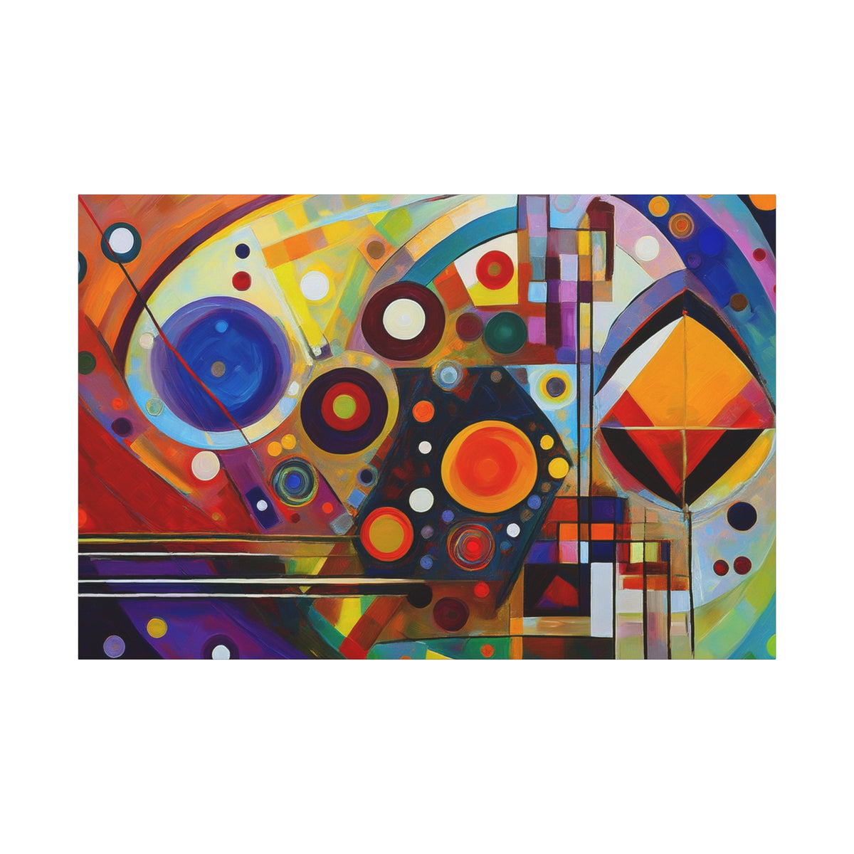 Abstract Oil Painting Print Canvas 24x16, 30x20, 36x24, 48x32, 60x40 Bright Latex Inks, Pine-Wood Inner Frame ABH-35