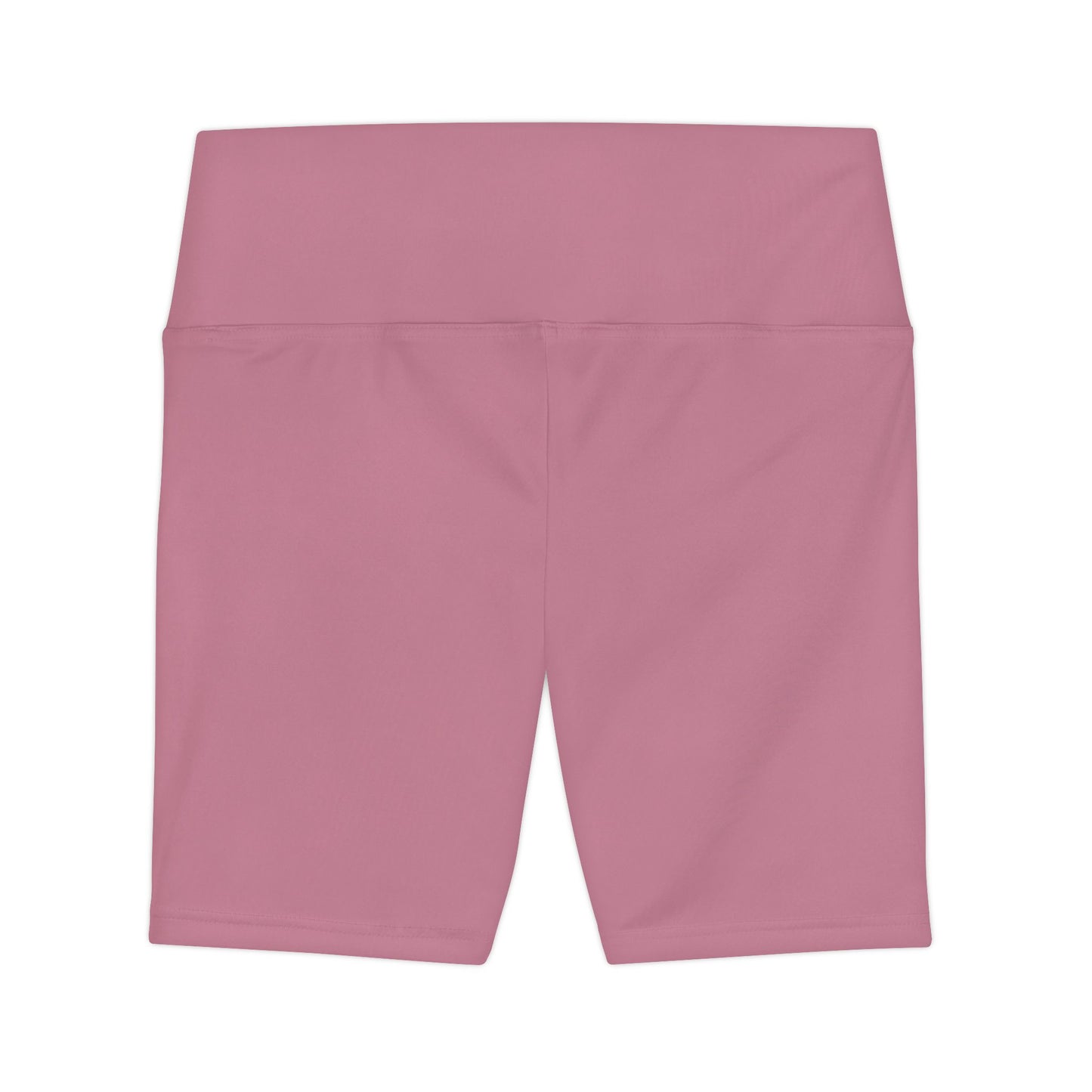 Old Rose Women's Workout Shorts — Solid High-Waist Biker Shorts for Exercise & Everyday Wear
