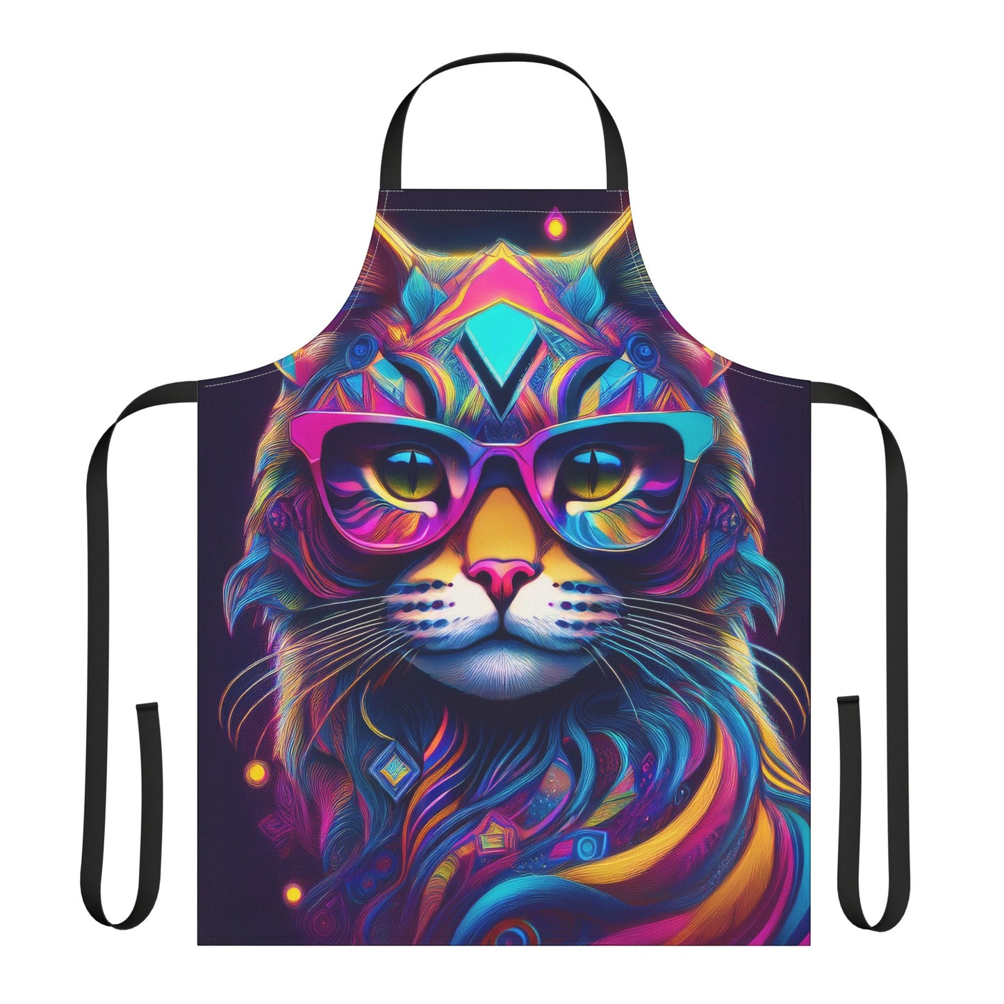 Cat 100% Polyester Stain-resistant 31.5 x 25.6 Art Print Canvas Apron 4