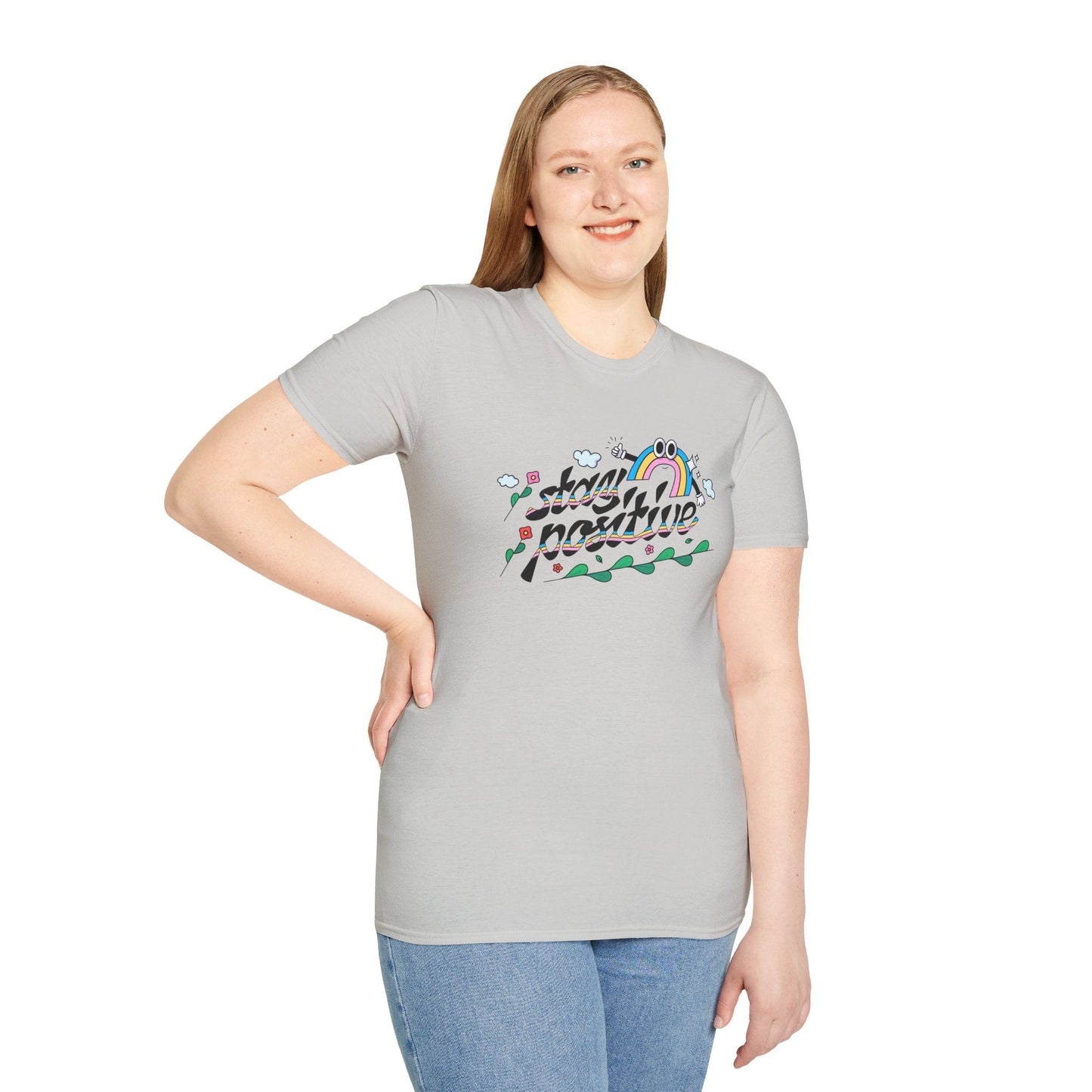 Positive Slogan T Shirts Unisex Softstyle Tee With Positive Words And Good Quotes Gildan 64000