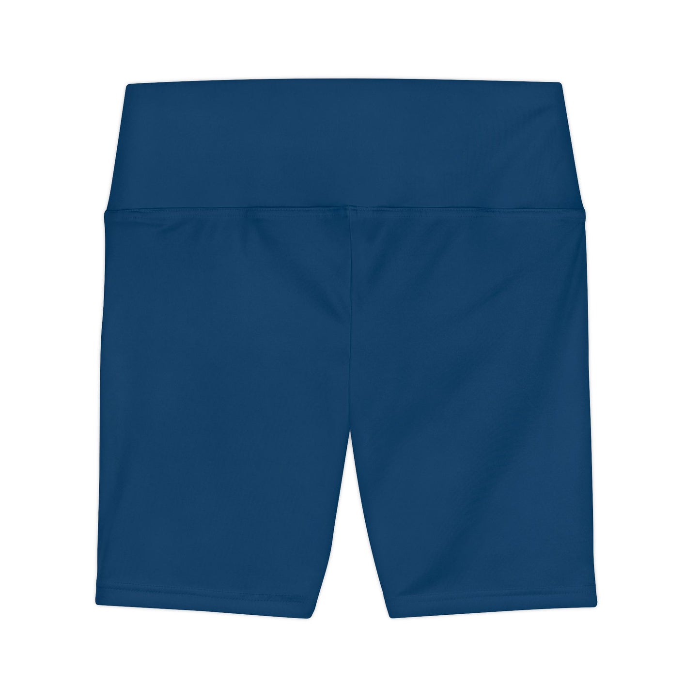 Yale Blue Women's Workout Shorts — Solid High-Waist Biker Shorts for Exercise & Everyday Wear