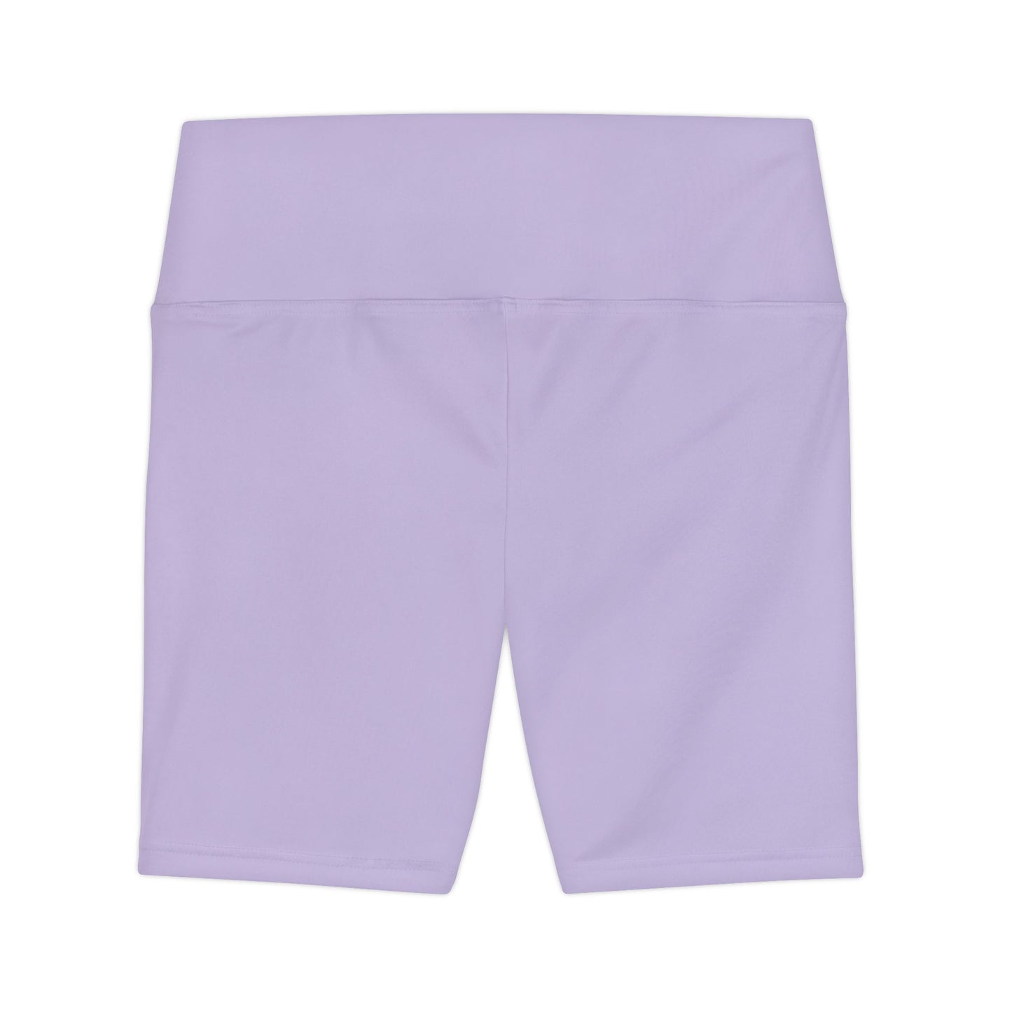 Pale Lilac Women's Workout Shorts — Solid High-Waist Biker Shorts for Exercise & Everyday Wear