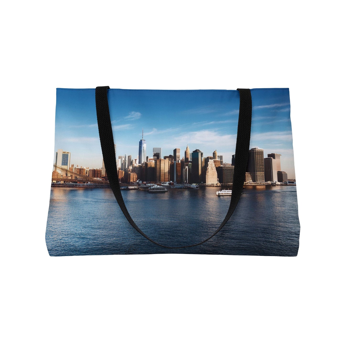 New York Photo Print Bag 100% Spun Poly 24x13 Canvas Art Bag C-08