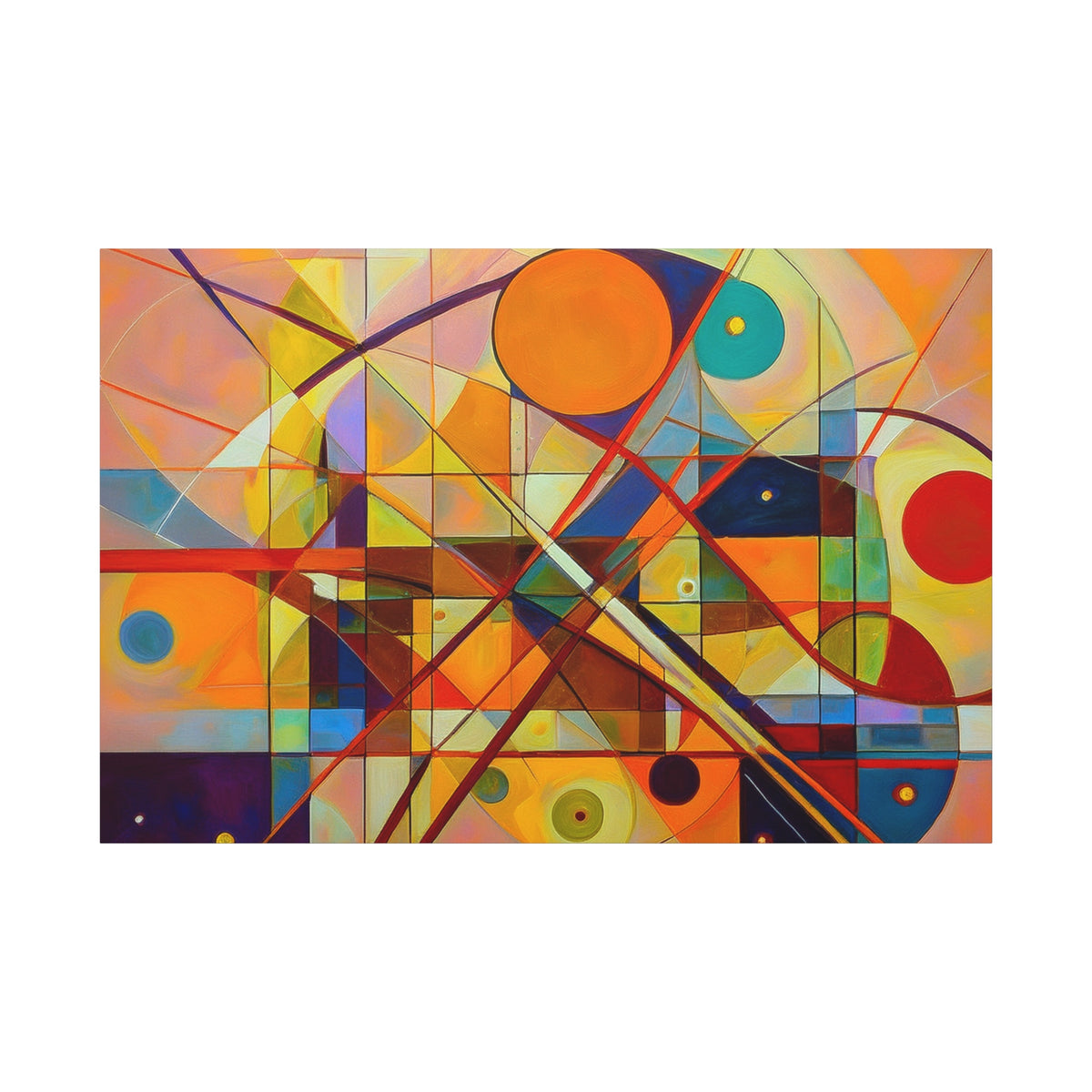 Abstract Oil Painting Print Canvas 24x16, 30x20, 36x24, 48x32, 60x40 Bright Latex Inks, Pine-Wood Inner Frame ABH-22
