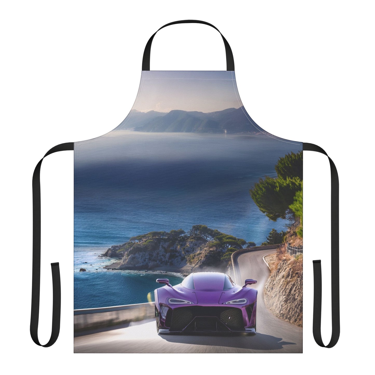 Car 100% Polyester Stain-resistant 31.5 x 25.6 Art Print Canvas Apron 1