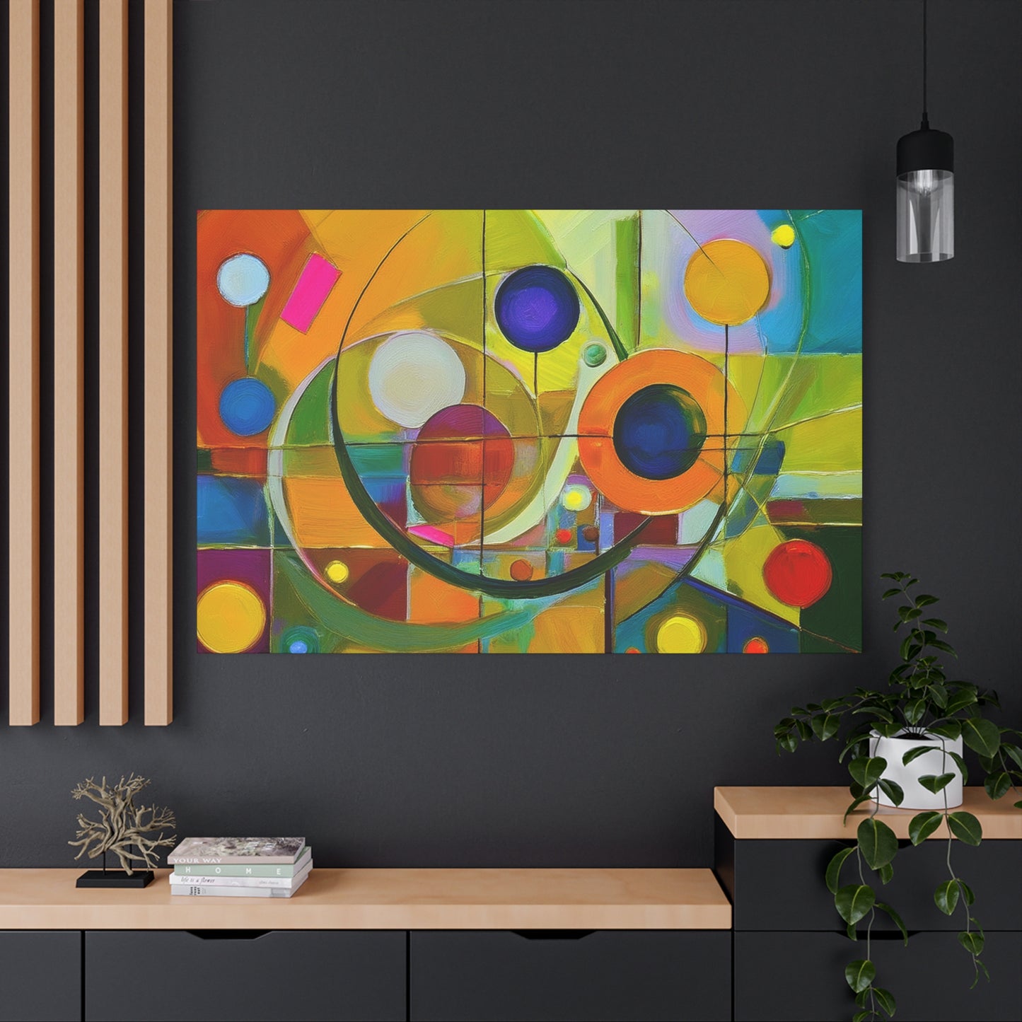 Abstract Oil Painting Print Canvas 24x16, 30x20, 36x24, 48x32, 60x40 Bright Latex Inks, Pine-Wood Inner Frame ABH-43