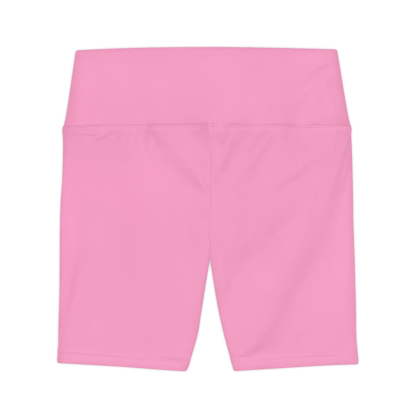 Doll Pink Women's Workout Shorts — Solid High-Waist Biker Shorts for Exercise & Everyday Wear