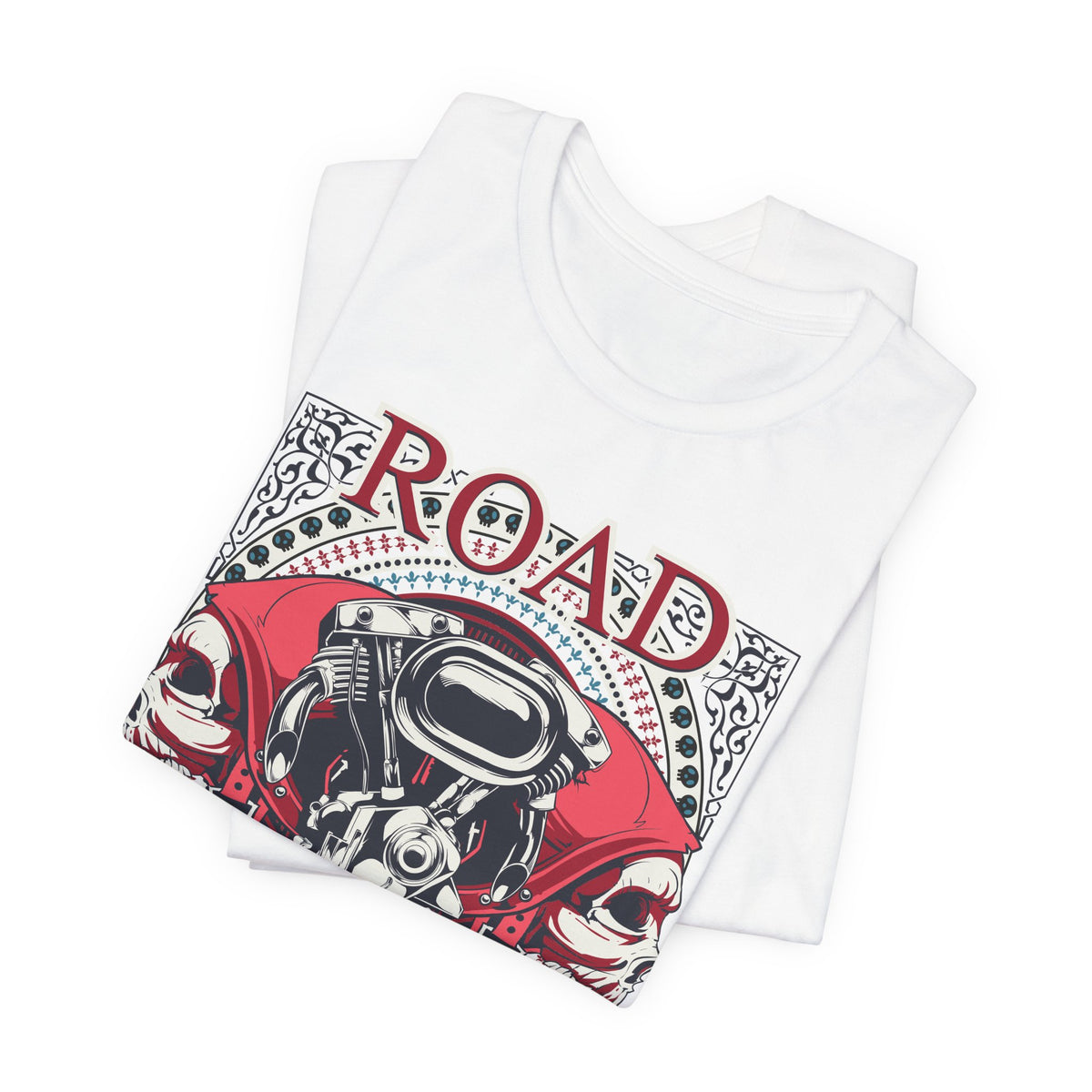 Dark Road Motorcycle Helmet Skull Tee Biker graphic Unisex Cotton t-shirt G-1