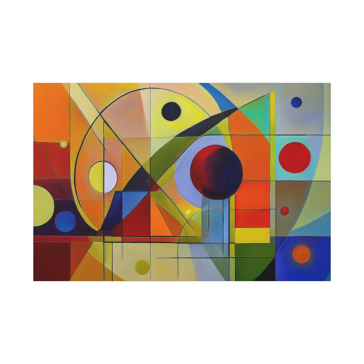 Abstract Oil Painting Print Canvas 24x16, 30x20, 36x24, 48x32, 60x40 Bright Latex Inks, Pine-Wood Inner Frame ABH-45