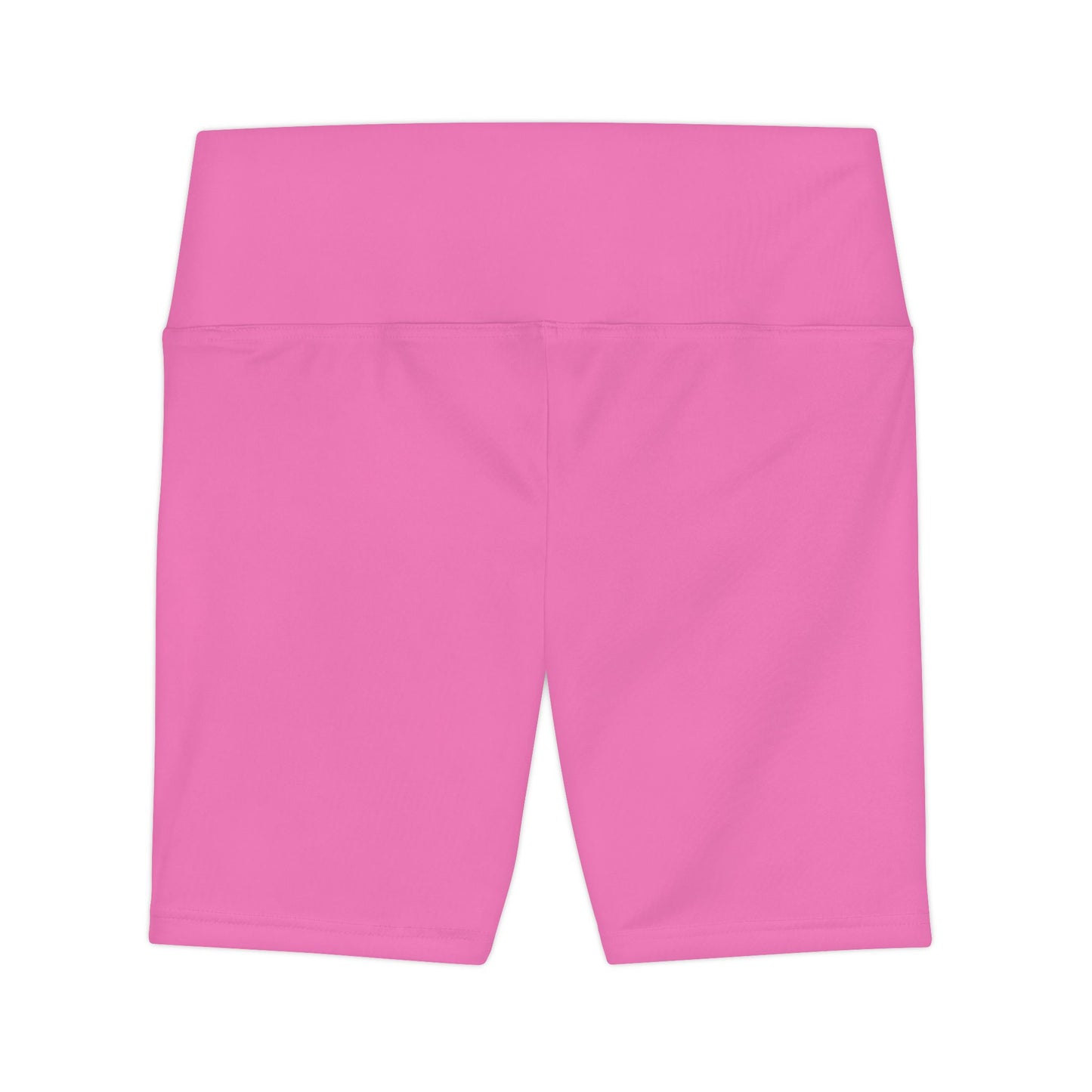 Pink Carnation Women's Workout Shorts — Solid High-Waist Biker Shorts for Exercise & Everyday Wear