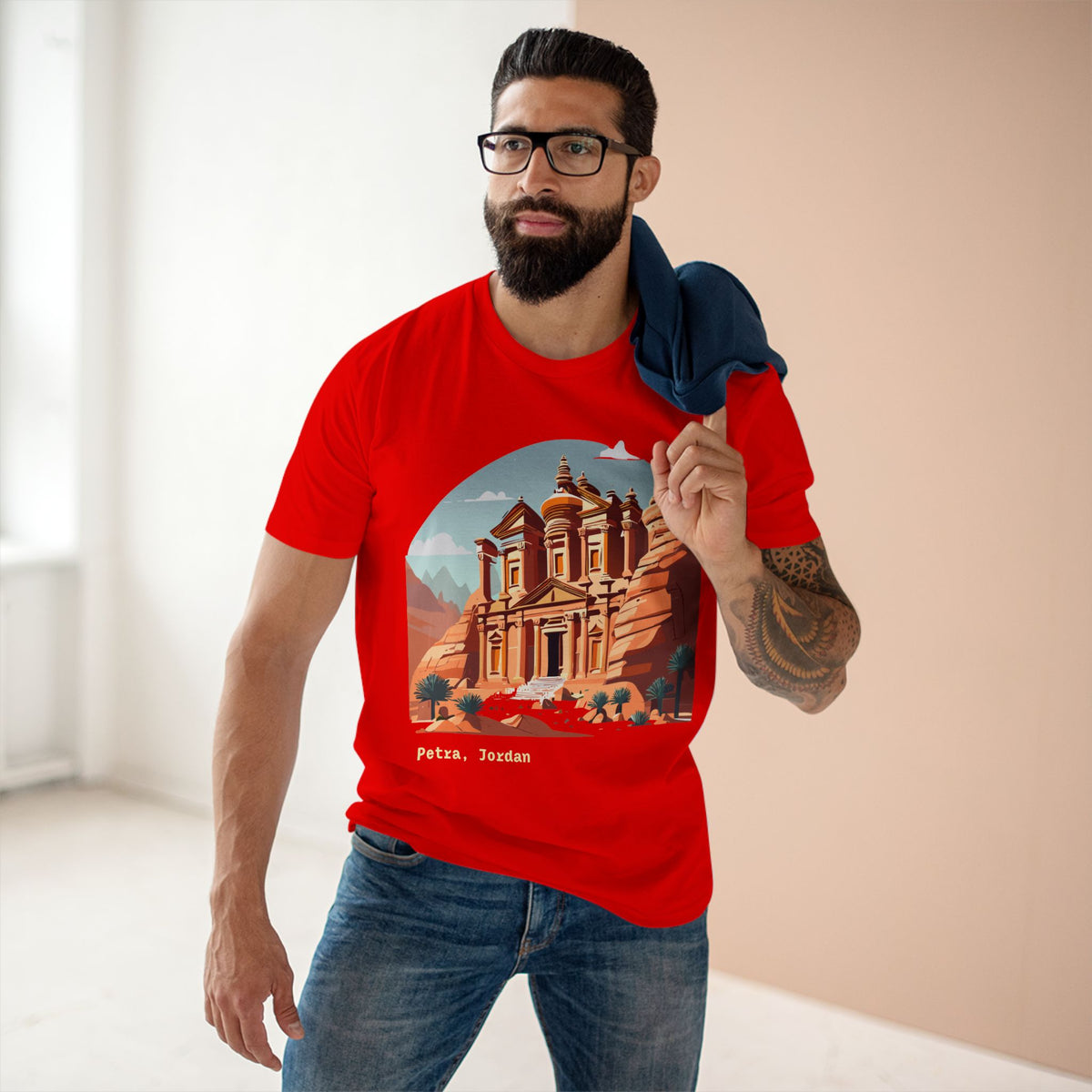 Petra Jordan Illustration Tee | Petra travel shirt, ancient rock city design