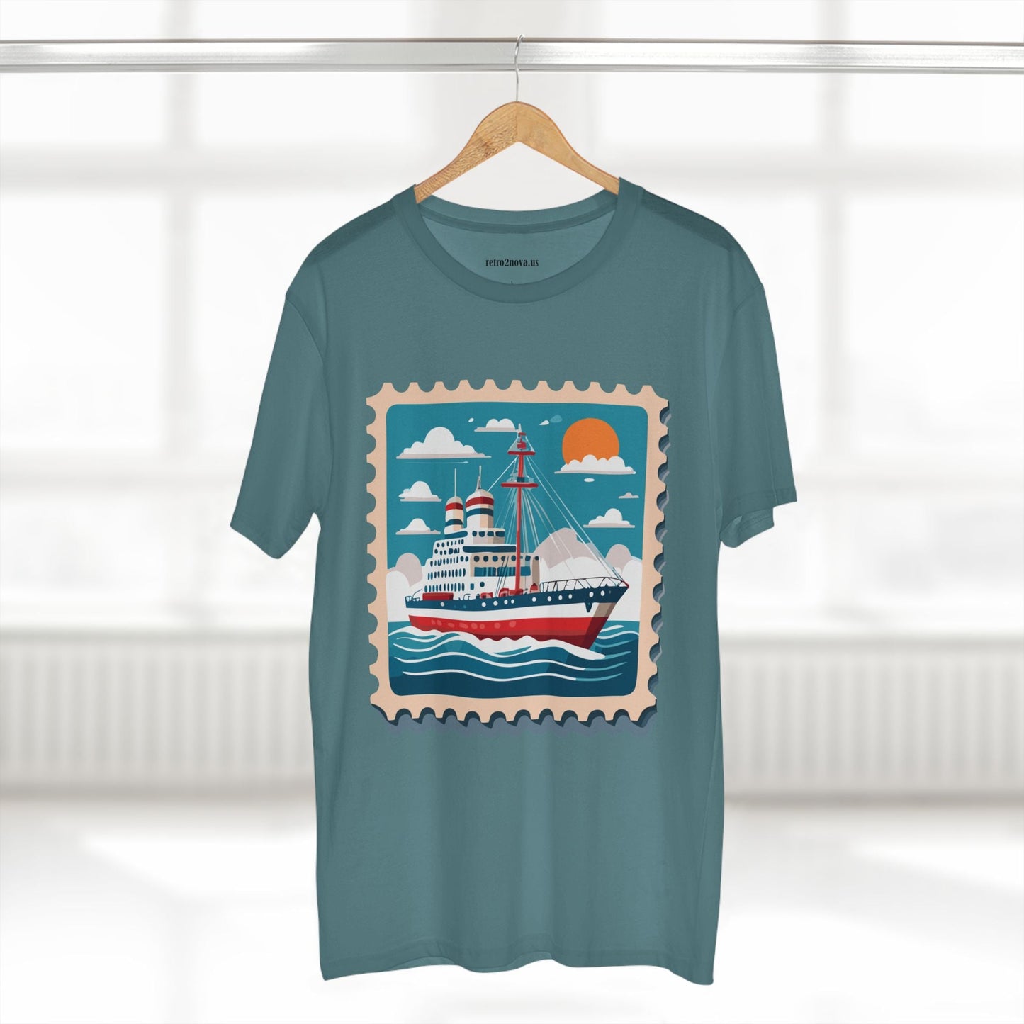 Stamp Shirt Postage Stamp Tee Unisex Premium Cotton Art Design From Retro2Nova Collection PS47