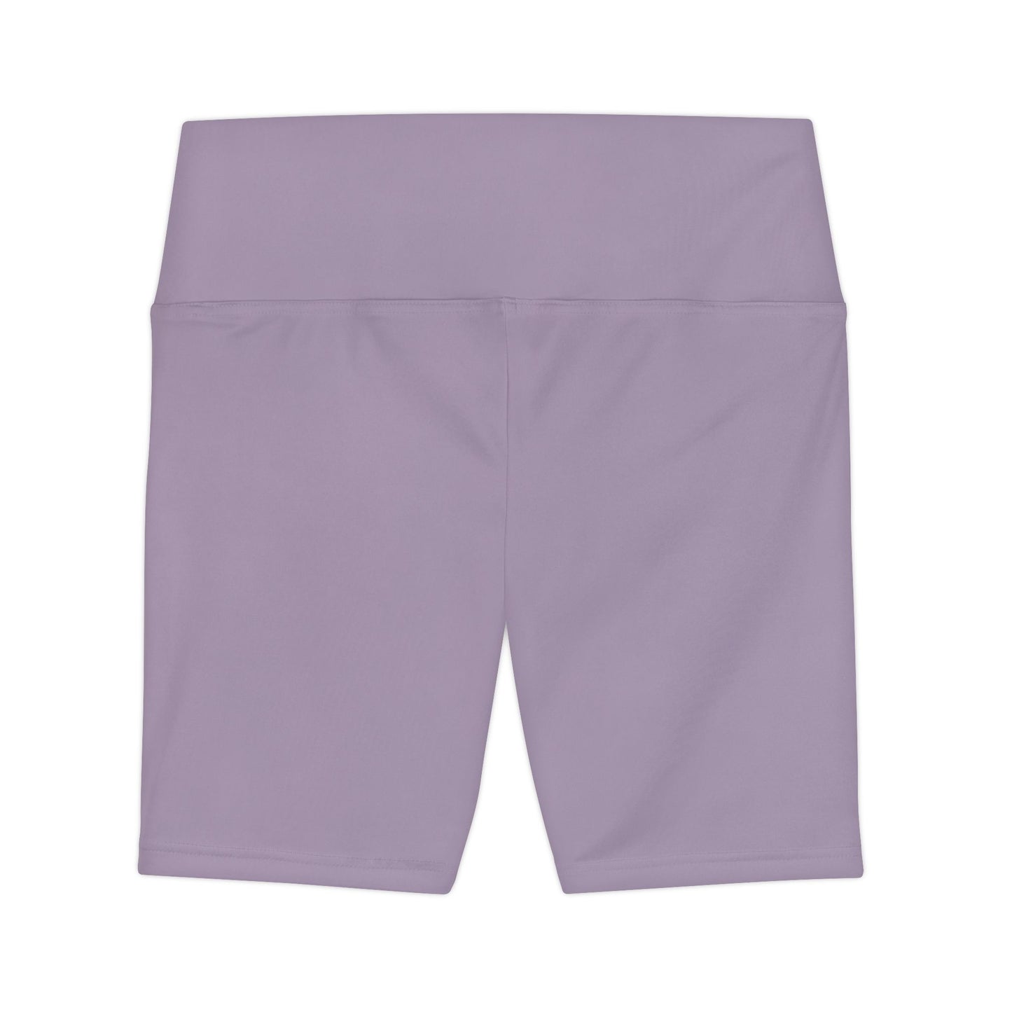 Dusty Rose fog Lavender High-Waist Workout Shorts — Women's Athletic Biker Shorts