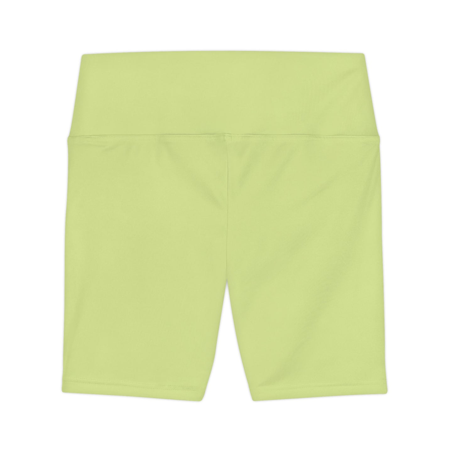 Green Tea Women's Lime Green Workout Shorts — High-Waist Active Biker Shorts for Gym & Yoga
