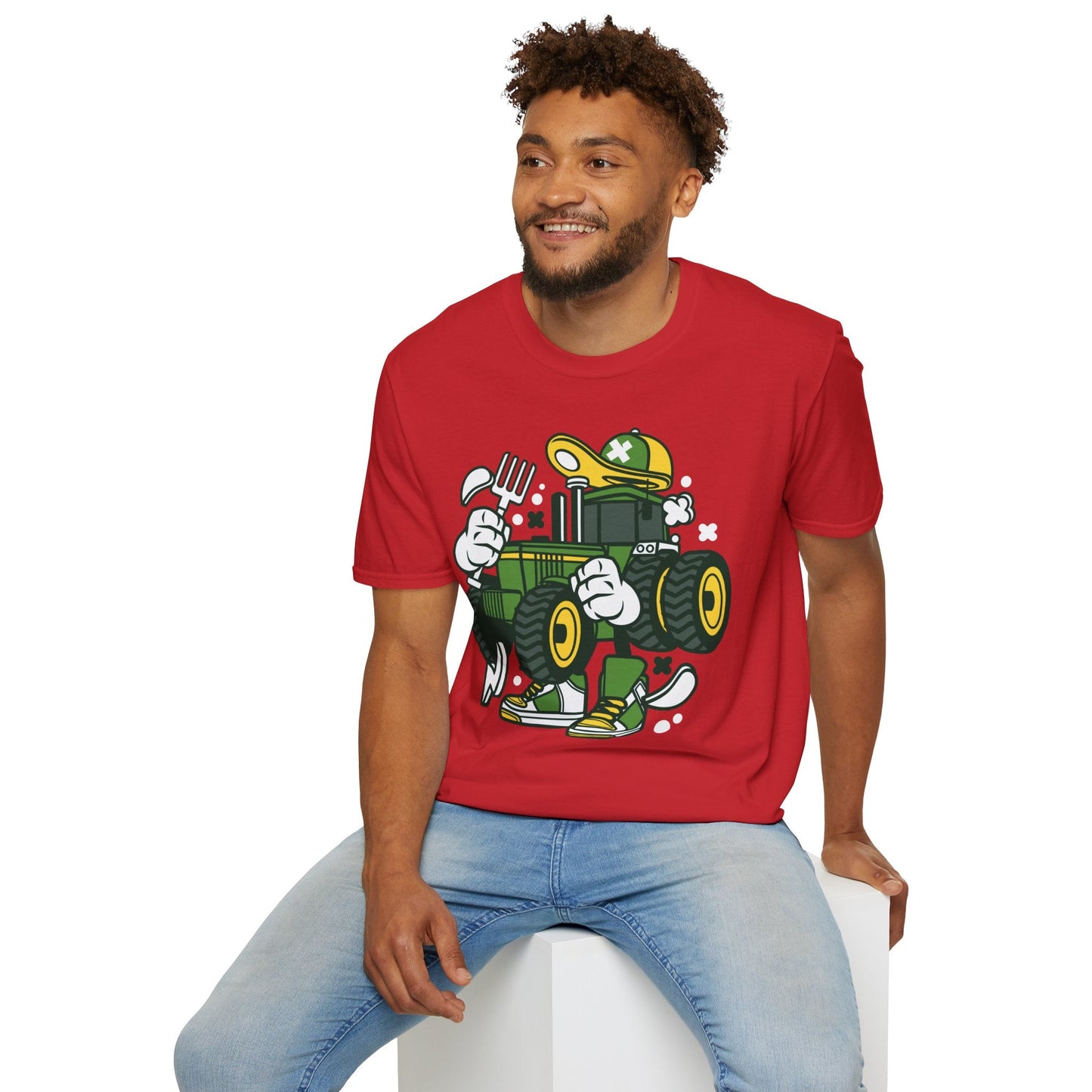 Cartoon T Shirt Animation Tee Funny Design Unisex Softstyle Cotton Shirt 64000 Comfort