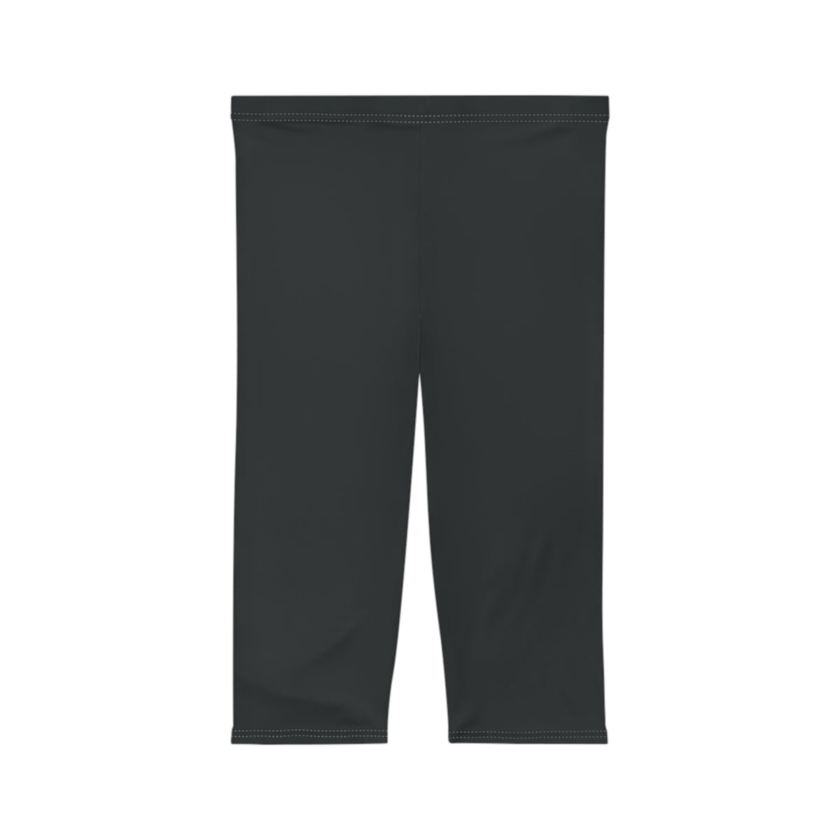 Gunmetal Dark Grey Color Women's Brushed Suede Poly Span Casual Capri Leggings XS-2XL