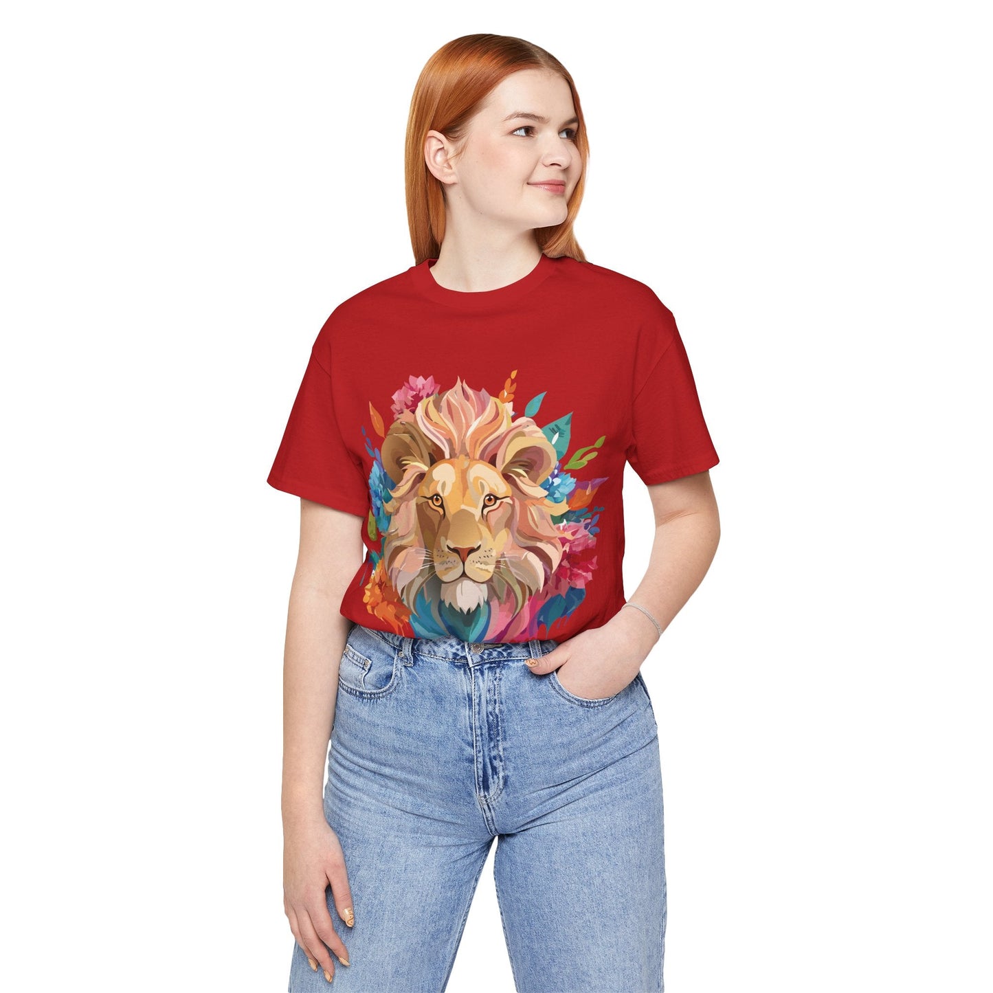 Lion Graphic Unisex 100 Cotton Vintage Animal Artwork Tee 12