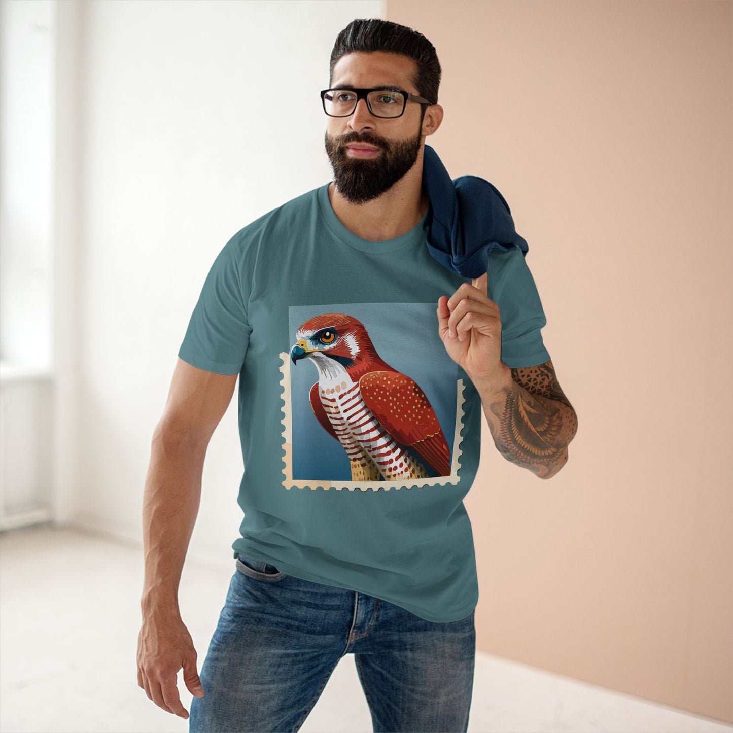 Postage Stamp Shirt Unisex Premium Cotton Tee With Original Art Design By Retro2Nova