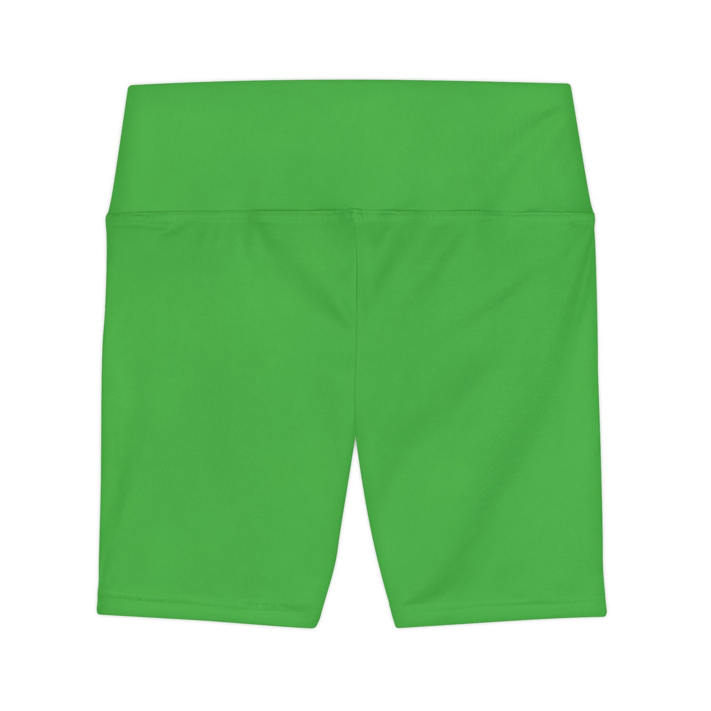 Kelly Green High-Waist Women's Workout Shorts — Comfortable Active Bike Shorts for Yoga & Gym