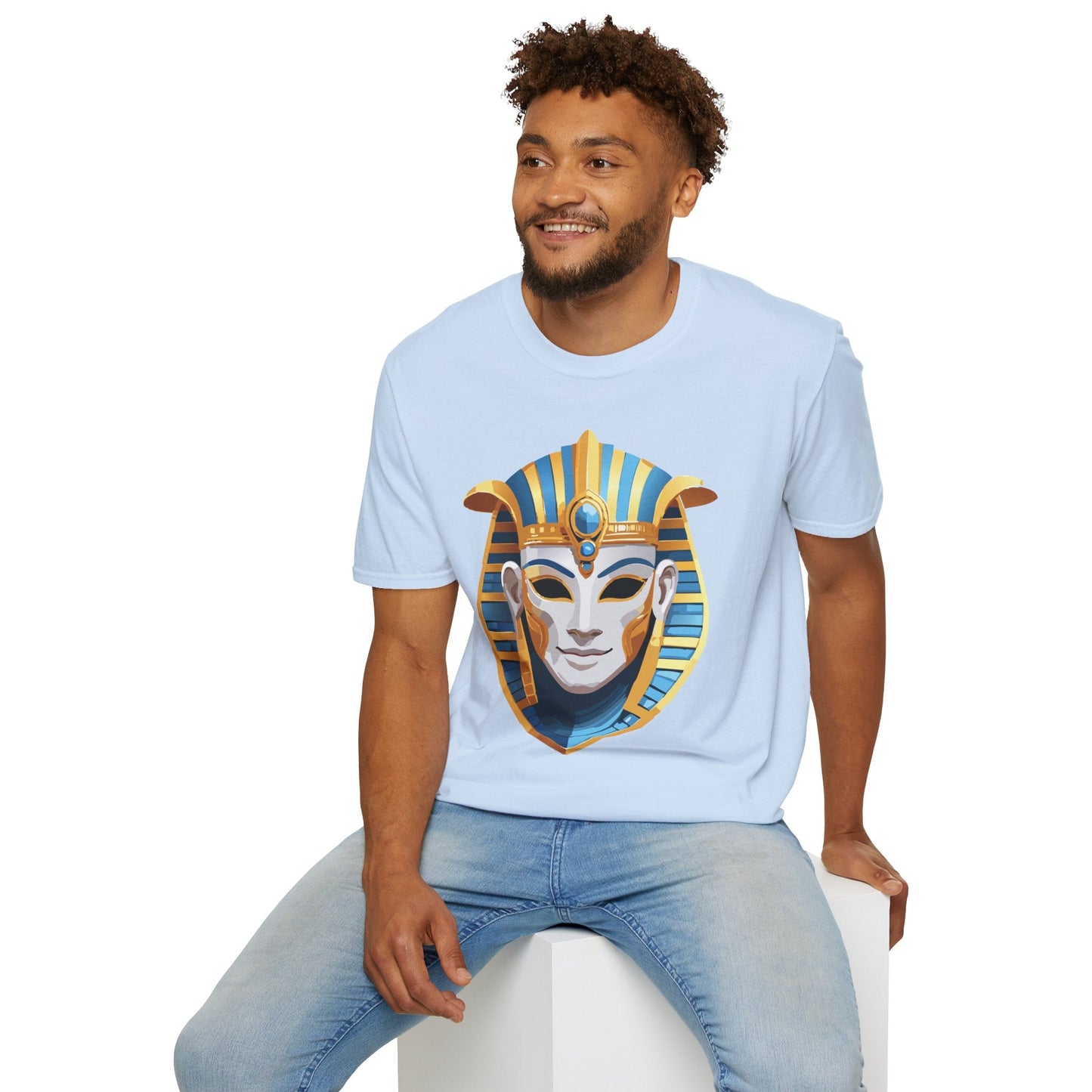 Mask Tee Shirt Unisex Gildan Softstyle 64000 Cotton Tee With Masquerade Design Artwork