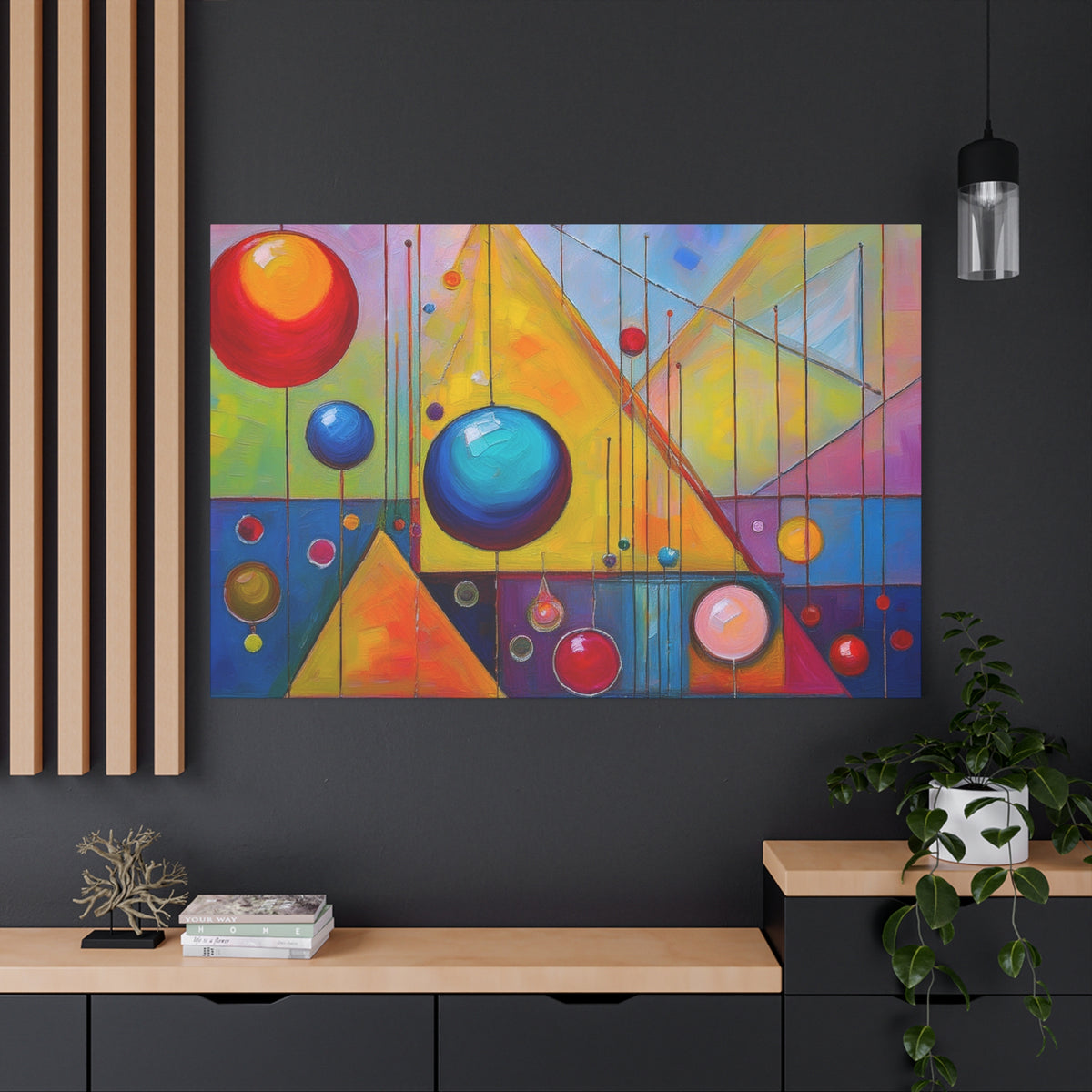 Abstract Oil Painting Print Canvas 24x16, 30x20, 36x24, 48x32, 60x40 Bright Latex Inks, Pine-Wood Inner Frame ABH-59