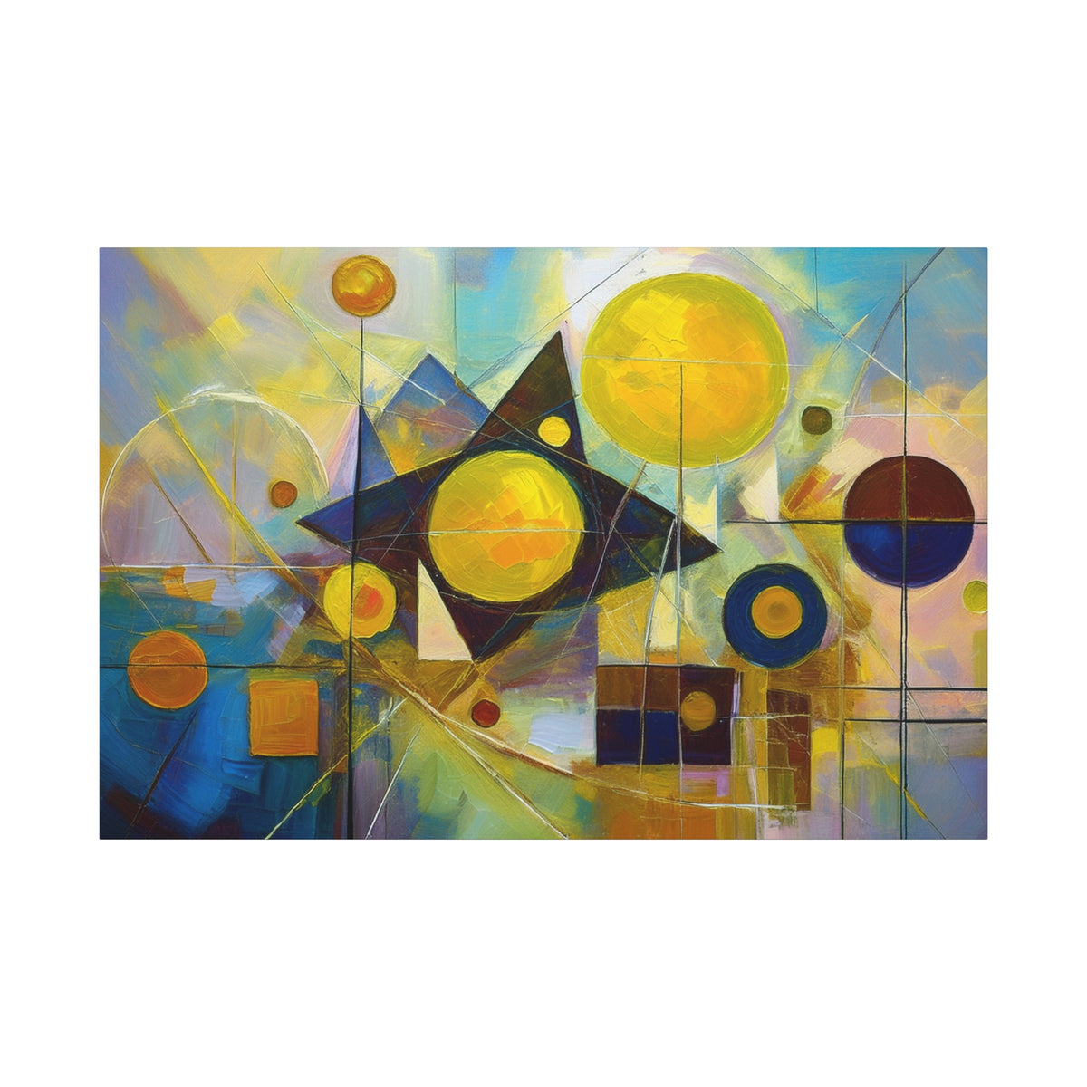Abstract Oil Painting Print Canvas 24x16, 30x20, 36x24, 48x32, 60x40 Bright Latex Inks, Pine-Wood Inner Frame ABH-29