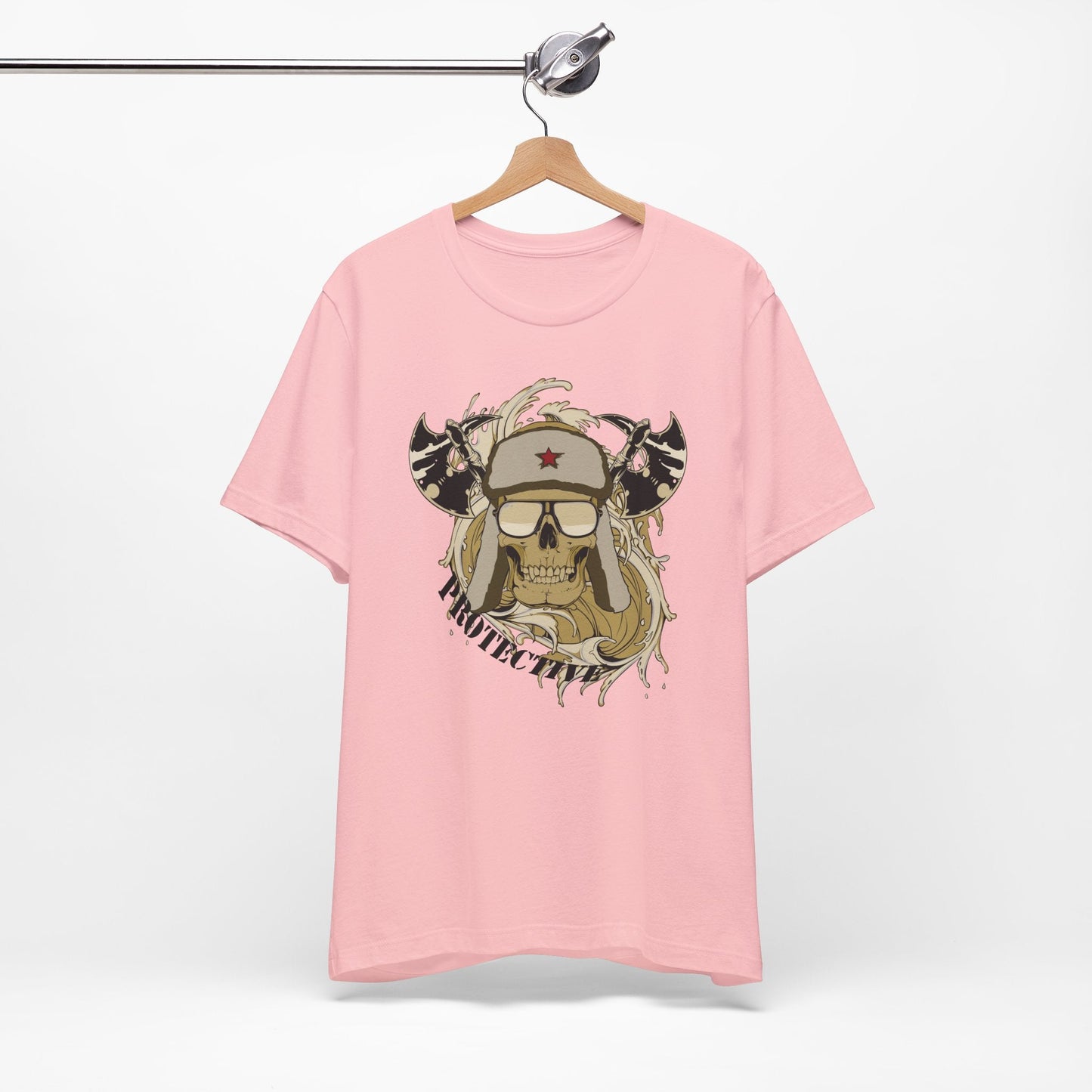 Viking Skull Graphic with Horned Helmet T-Shirt Captain Design Tee Art-41