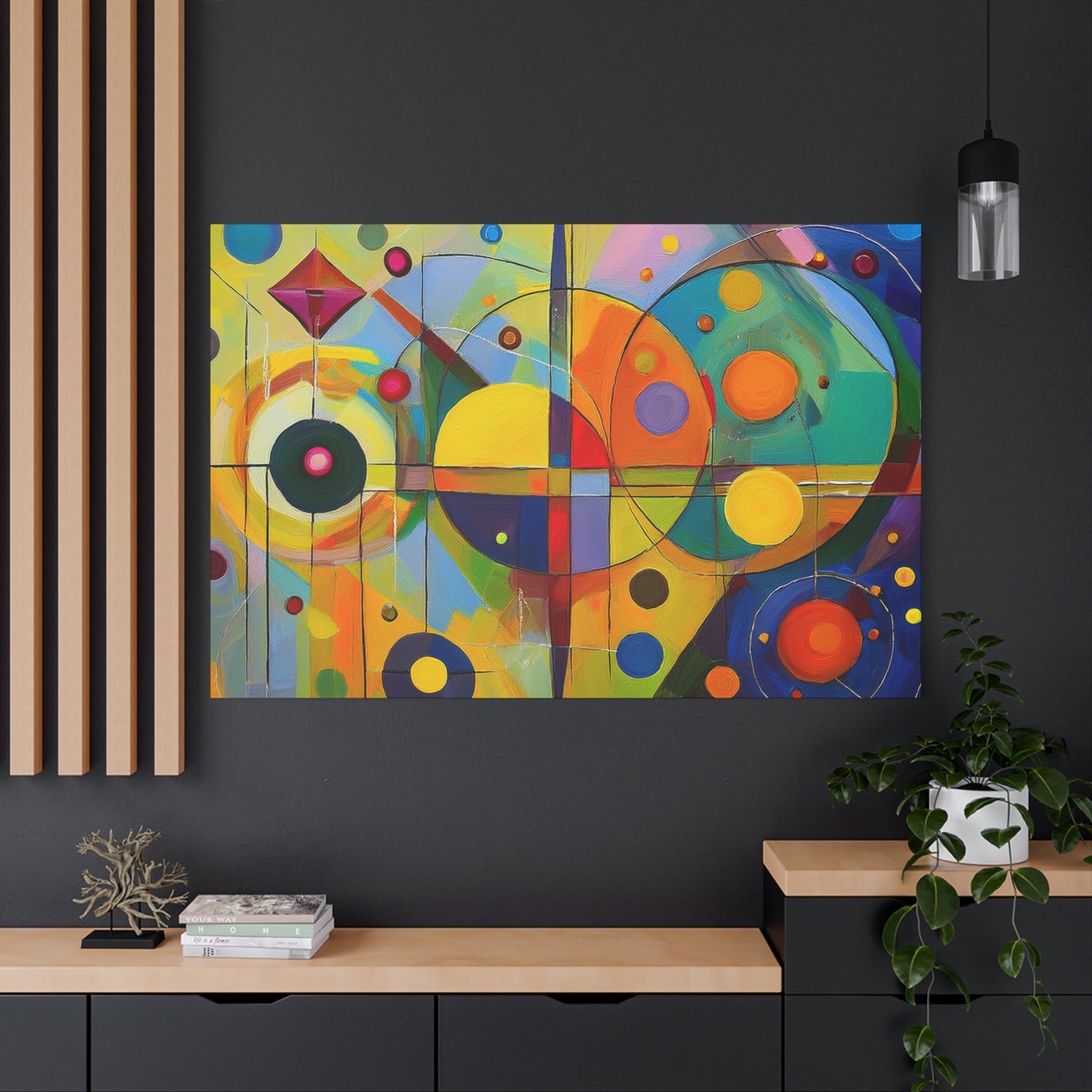 Abstract Oil Painting Print Canvas 24x16, 30x20, 36x24, 48x32, 60x40 Bright Latex Inks, Pine-Wood Inner Frame ABH-62