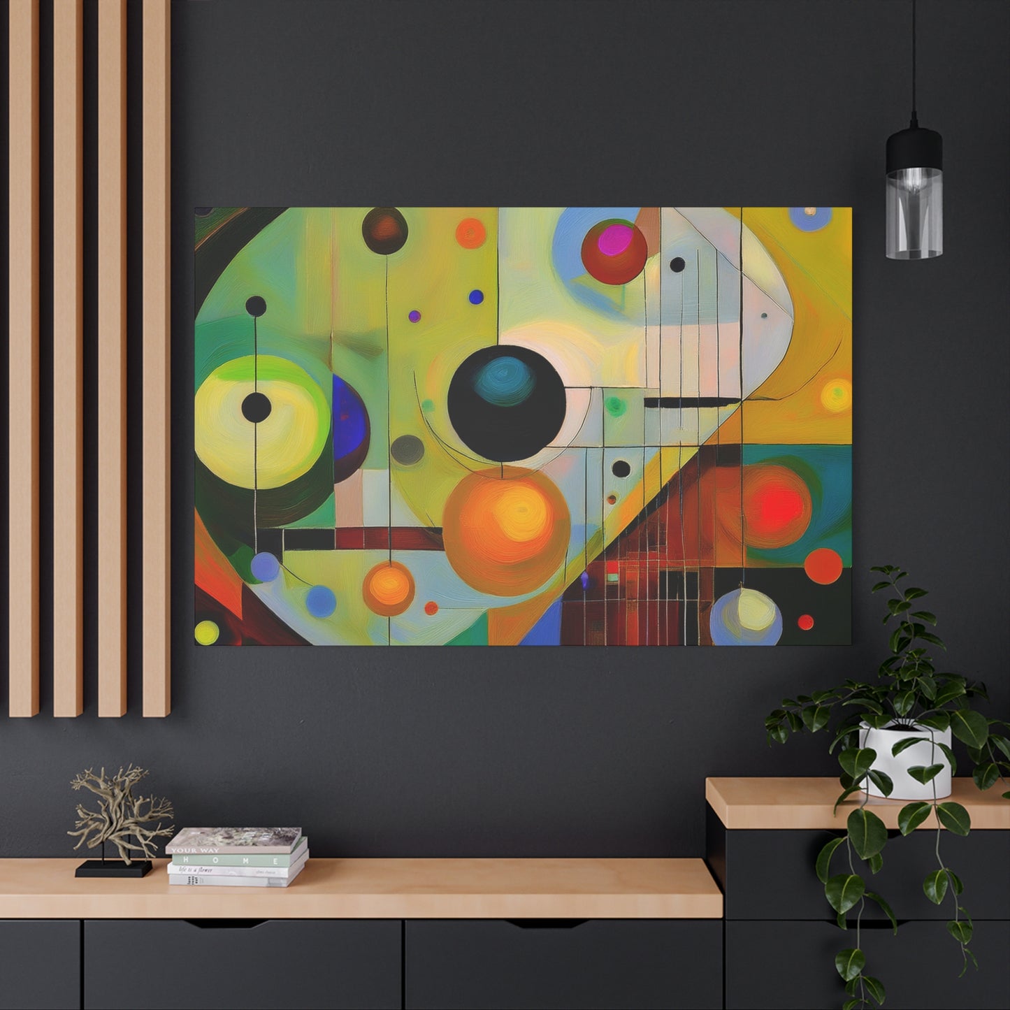 Abstract Oil Painting Print Canvas 24x16, 30x20, 36x24, 48x32, 60x40 Bright Latex Inks, Pine-Wood Inner Frame ABH-58