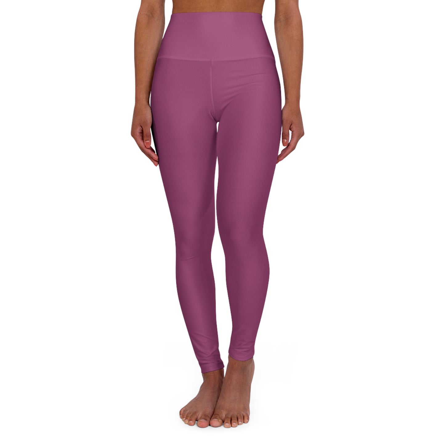 High-Waist Berry Blush Yoga Leggings Women's Seamless Poly-Span Mauve Comfortable Everyday Workout Activewear