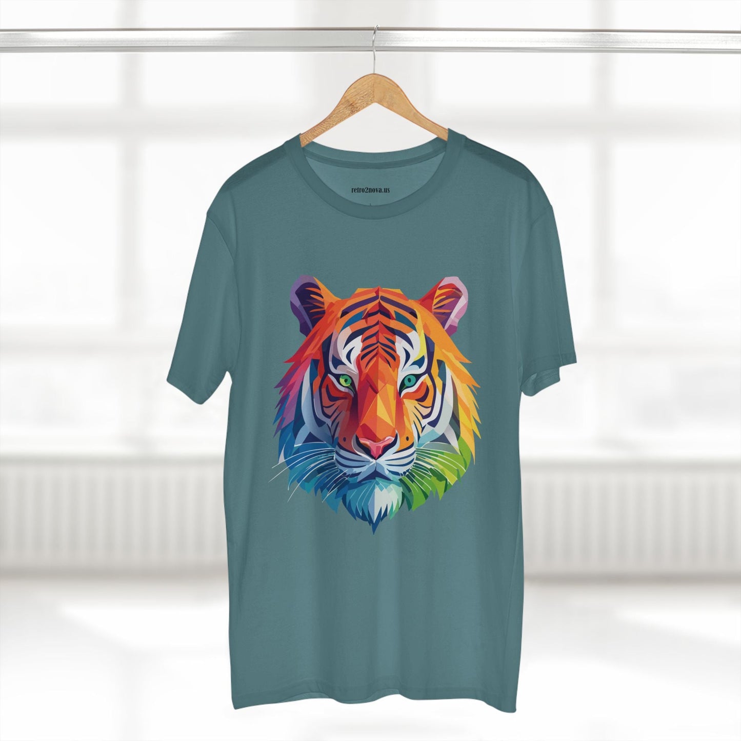 Tiger Animal Shirt Unisex Premium Cotton Tee With Original Art Design Retro2Nova Art Collection Exclusive Art Print