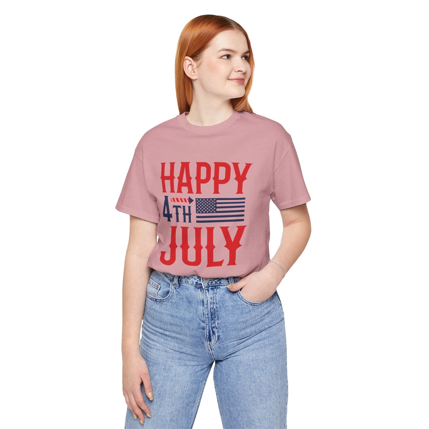American Flag Graphic Unisex Cotton T-Shirt 011