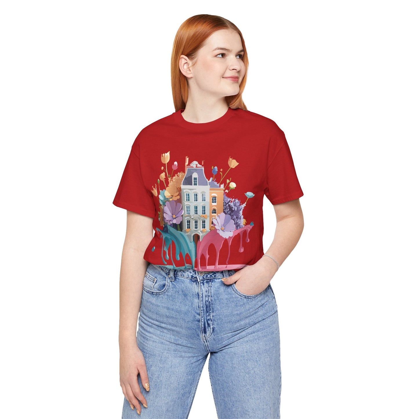 Adelpha Vintage Amsterdam Graphic Tee For Everyday Casual Wear Unisex Short Sleeve Shirt