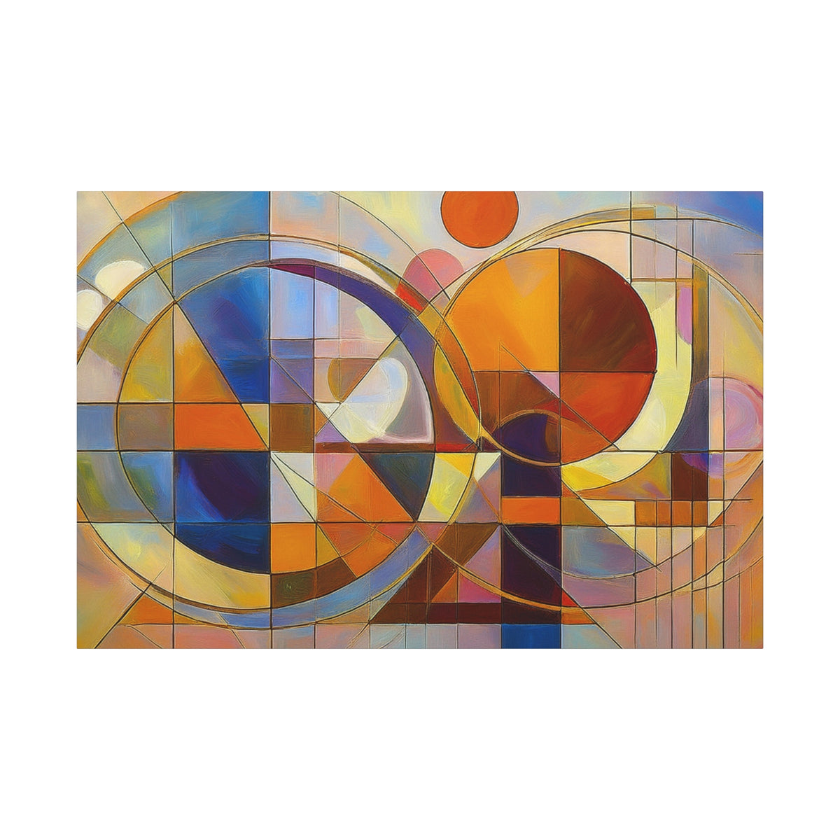 Abstract Oil Painting Print Canvas 24x16 30x20 36x24 48x32 60x40 Bright Latex Inks Horizontal Pine-Wood Inner Frame ABH-20