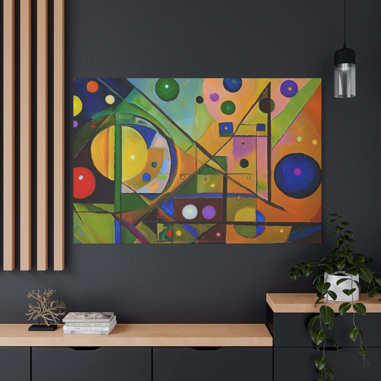 Abstract Oil Painting Print Canvas 24x16, 30x20, 36x24, 48x32, 60x40 Bright Latex Inks, Pine-Wood Inner Frame ABH-39