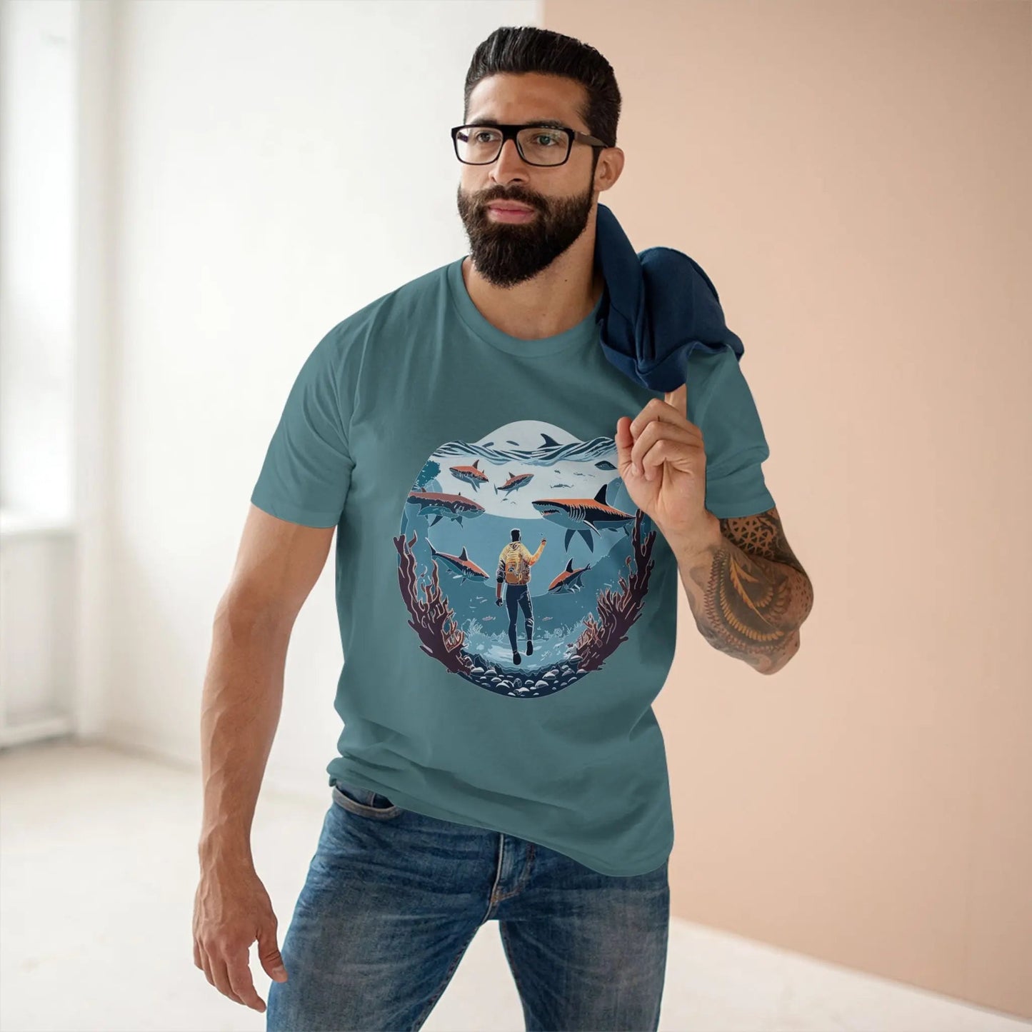 Ocean Coast Graphic Unisex 100 Cotton Staple Tee 4