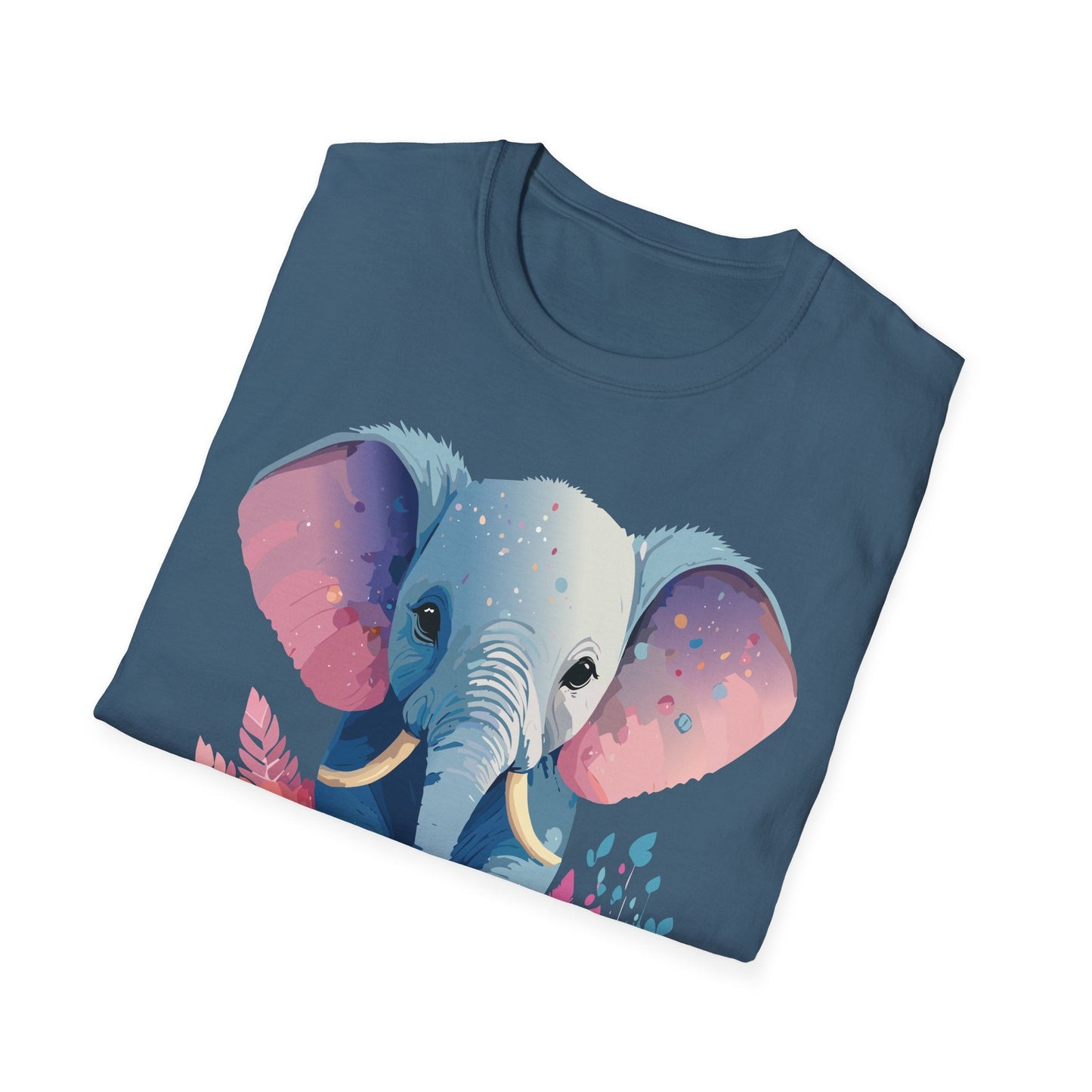Elephant T Shirt For Adults Unisex Gildan Softstyle 64000 100 Percent Ring Spun Cotton Tee