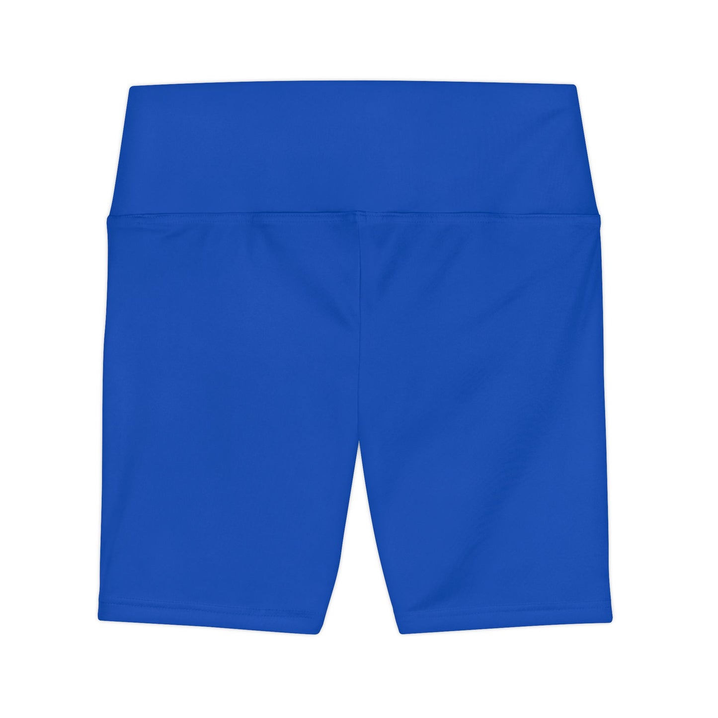Sapphire Blue Women's Workout Shorts — Solid High-Waist Biker Shorts for Exercise & Everyday Wear