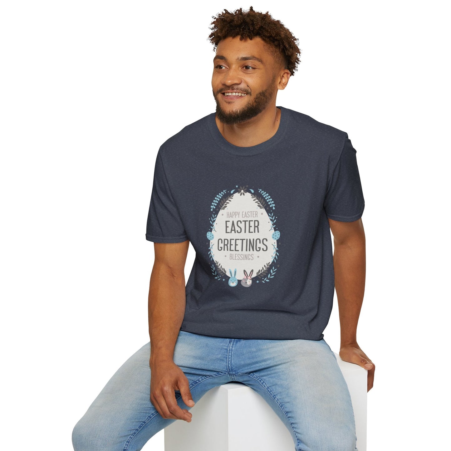 Gildan Easter Unisex Softstyle 64000 T Shirt With Easter Print Design Short Sleeve Tee Edition
