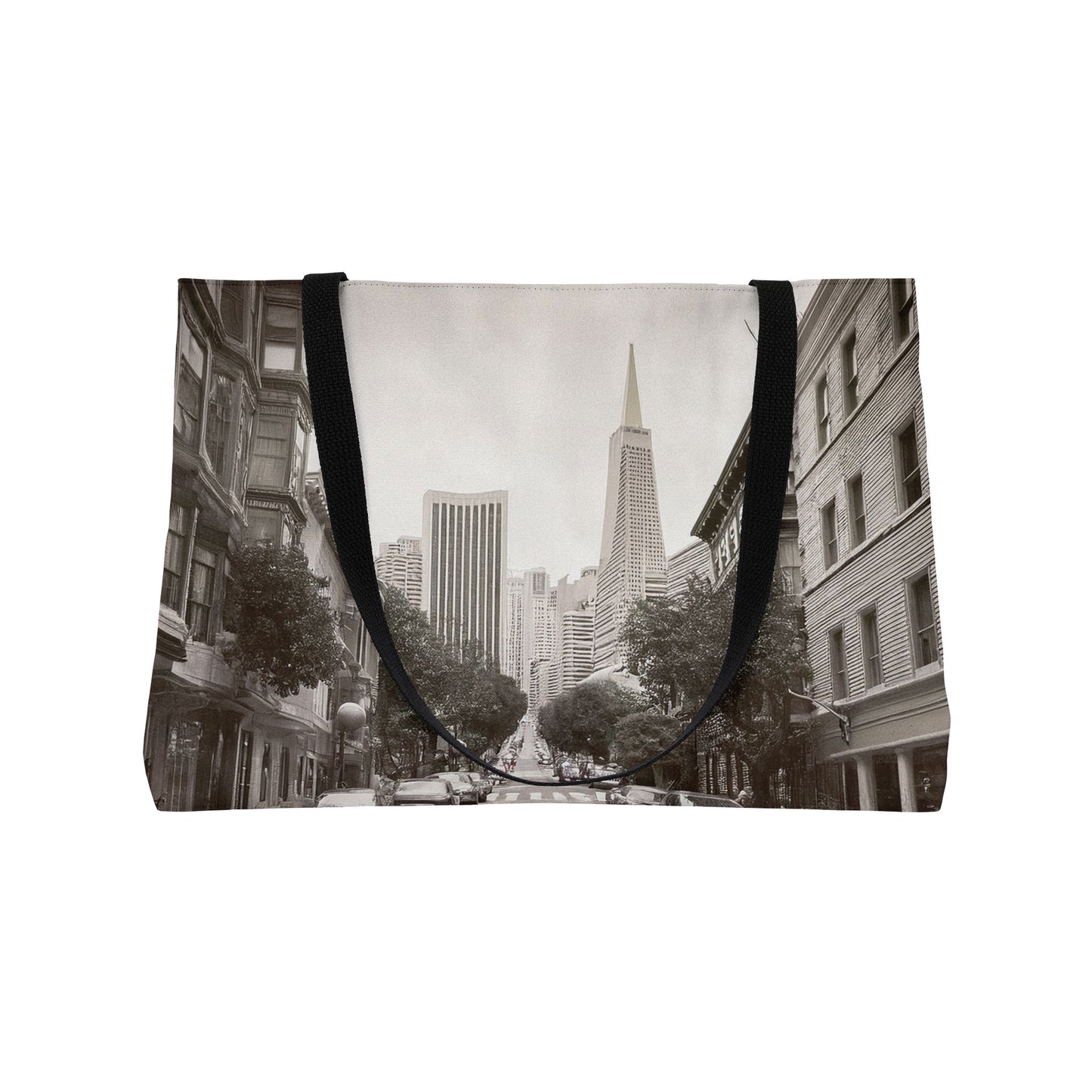 San Francisco Photo Print Bag 100% Spun Poly 24x13 Canvas Art Bag C-13