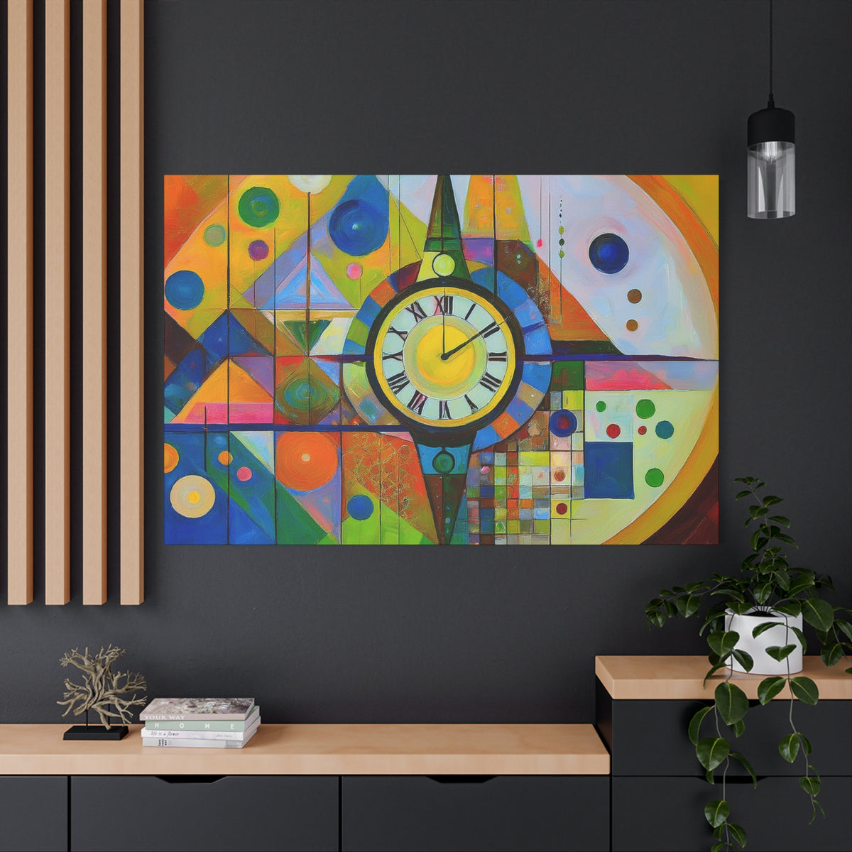 Abstract Oil Painting Print Canvas 24x16, 30x20, 36x24, 48x32, 60x40 Bright Latex Inks, Pine-Wood Inner Frame ABH-51
