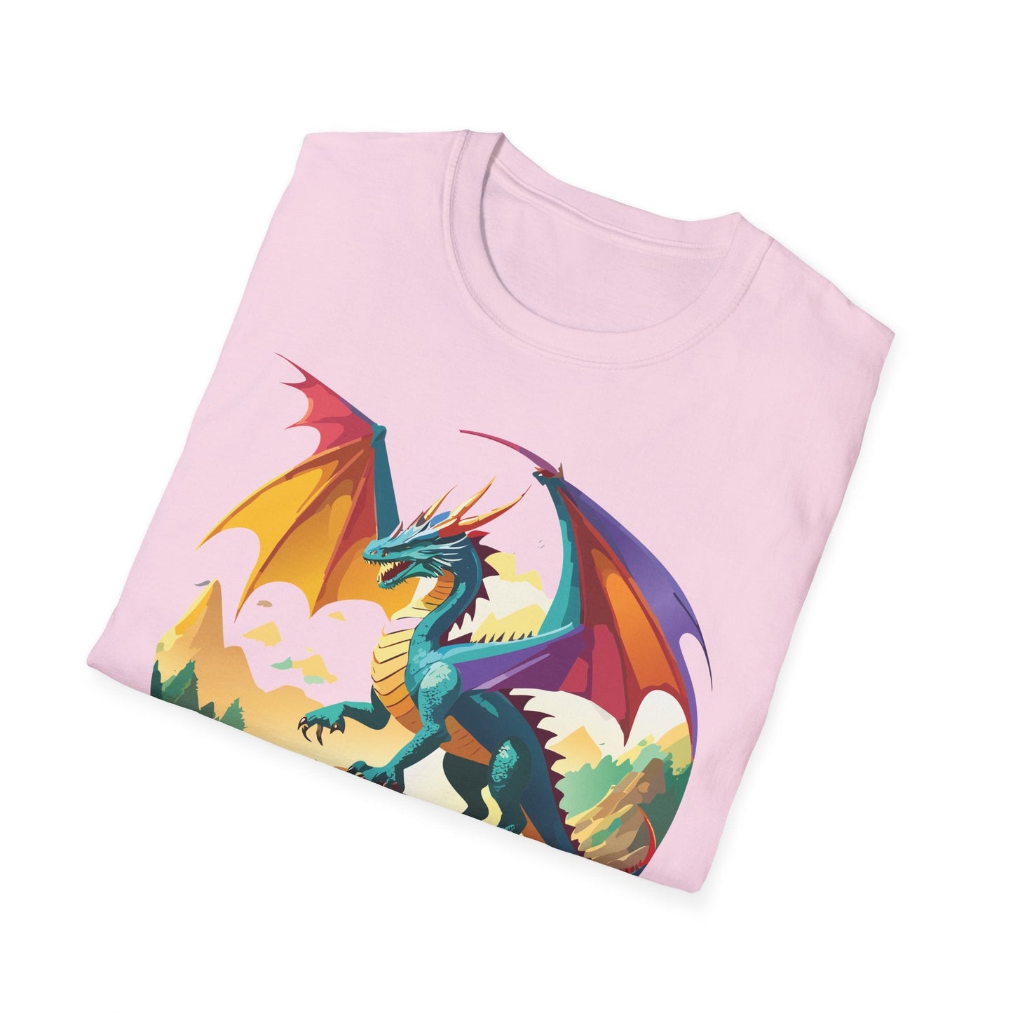 Dragon T Shirt Unisex Dragon Shirt Animal Design Softstyle Tee 100 Percent Cotton