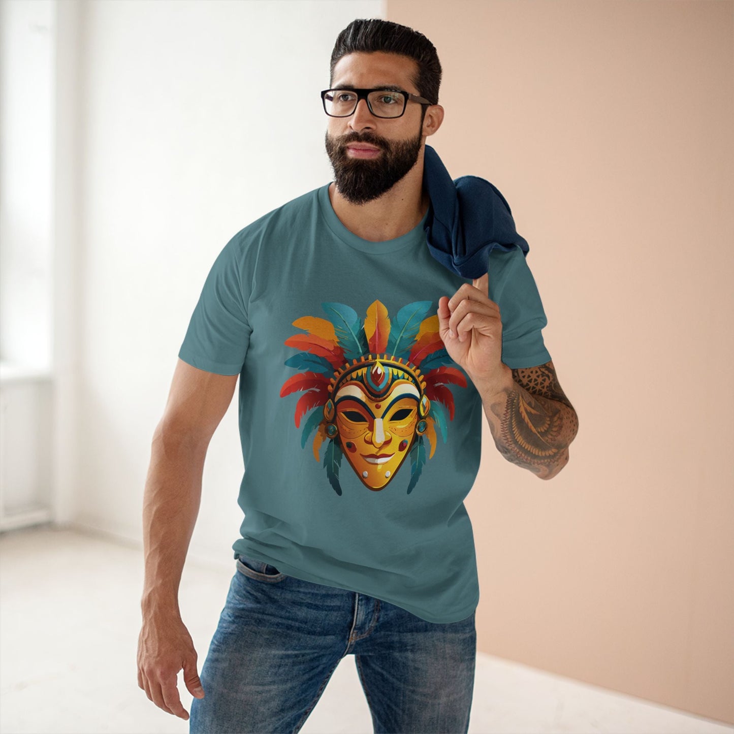 Mask Graphic Unisex 100 Cotton Staple Tee 3