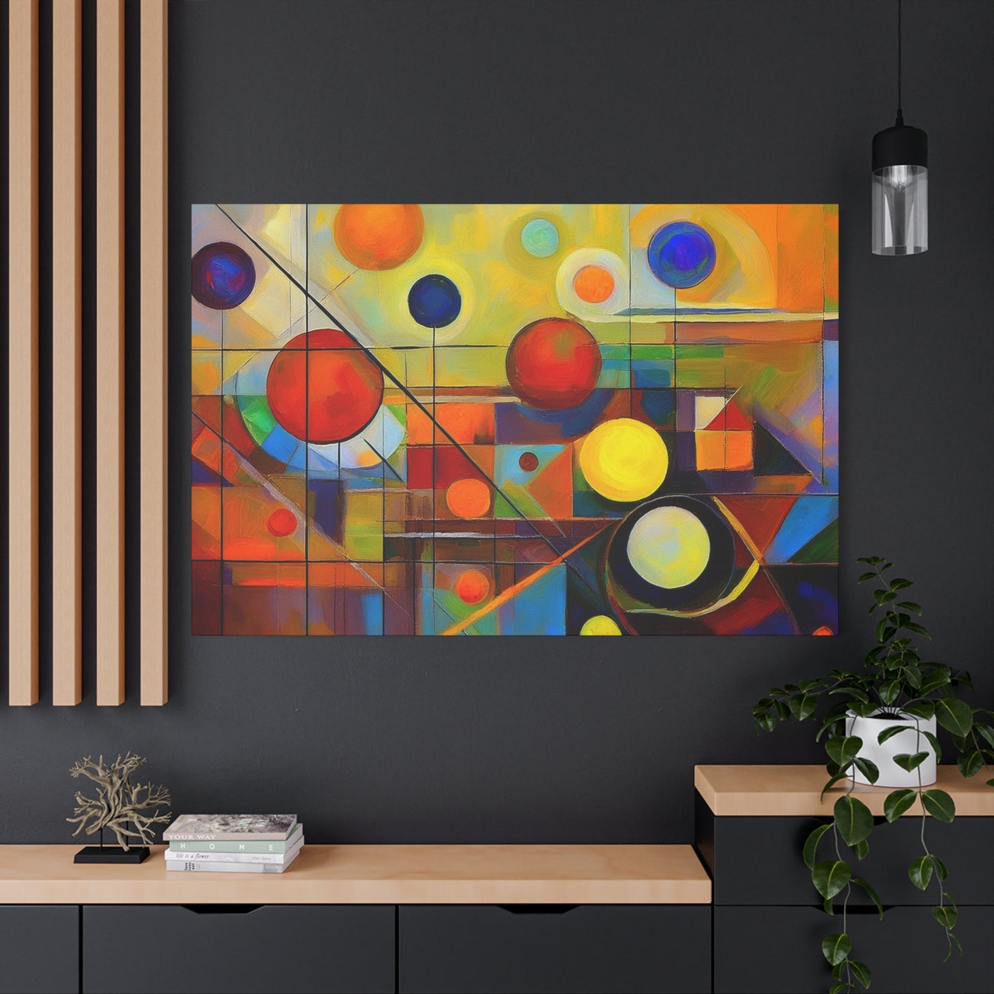 Abstract Oil Painting Print Canvas 24x16, 30x20, 36x24, 48x32, 60x40 Bright Latex Inks, Pine-Wood Inner Frame ABH-40