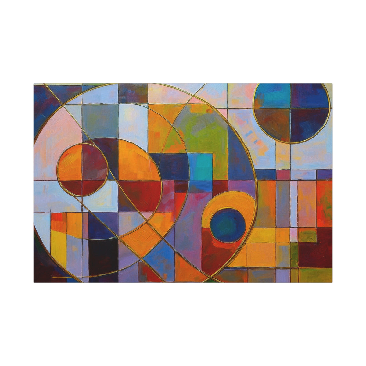 Abstract Oil Painting Print Canvas 24x16 30x20 36x24 48x32 60x40 Bright Latex Inks Horizontal Pine-Wood Inner Frame ABH-12