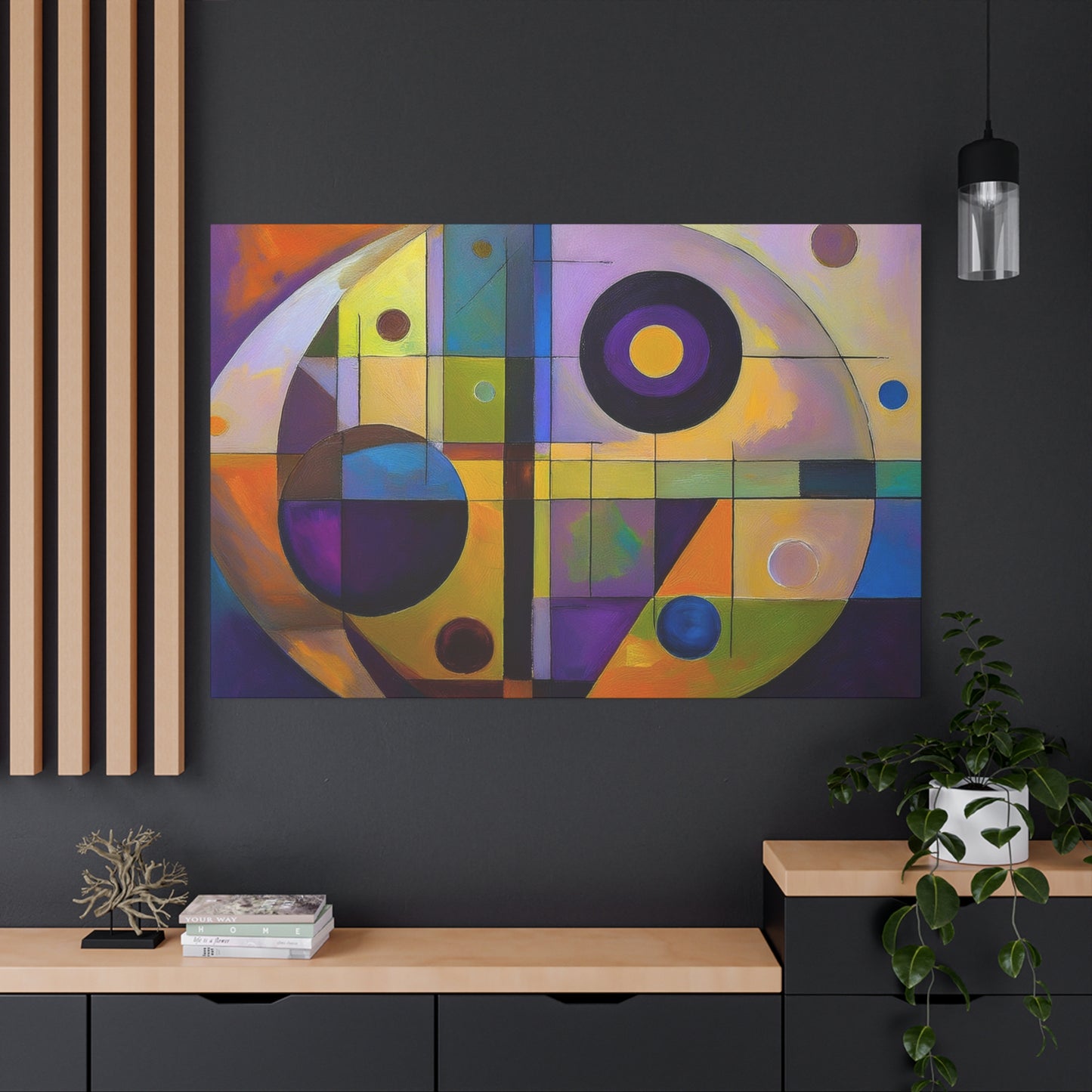 Abstract Oil Painting Print Canvas 24x16 30x20 36x24 48x32 60x40 Bright Latex Inks Horizontal Pine-Wood Inner Frame ABH-16