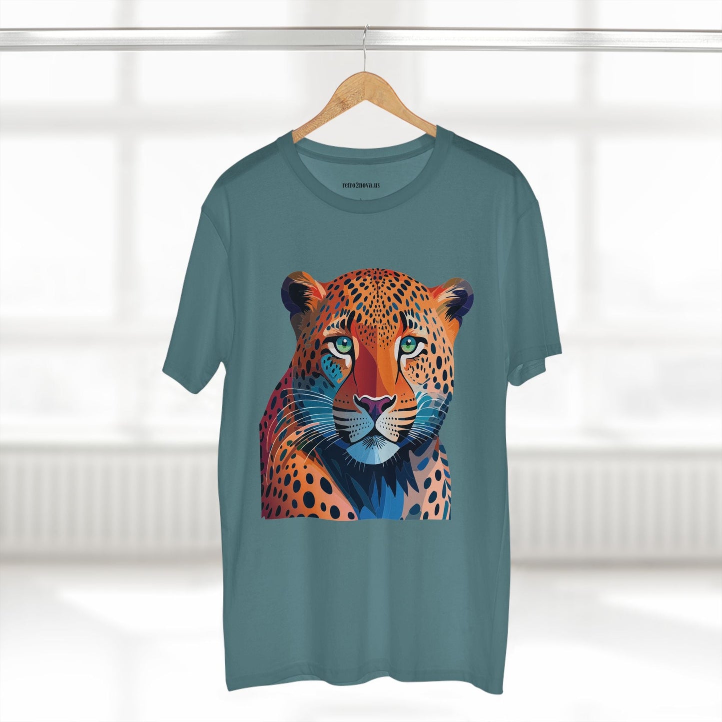 Unisex Cheetah Shirt Premium Cotton Tee With Original Art Design From Retro2Nova Art Collection Soft Breathable Comfort
