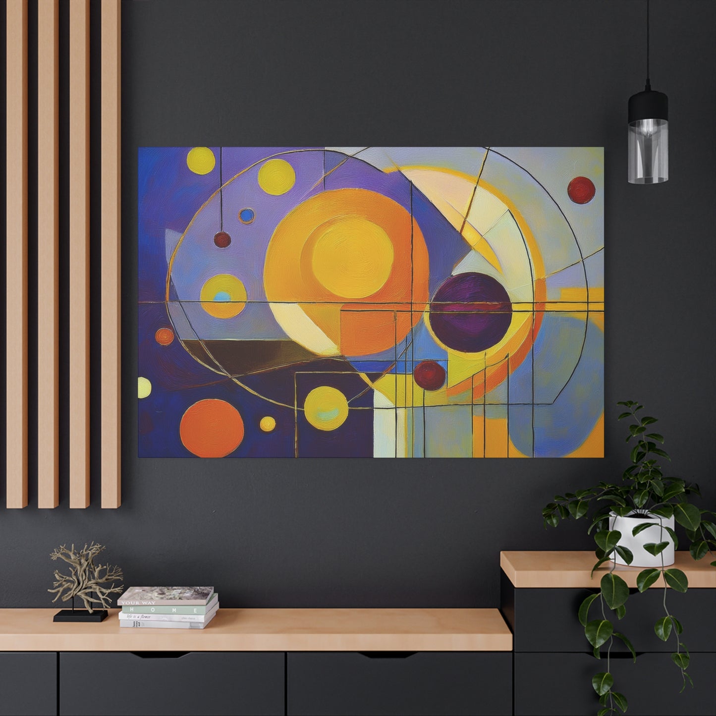 Abstract Oil Painting Print Canvas 24x16 30x20 36x24 48x32 60x40 Bright Latex Inks Horizontal Pine-Wood Inner Frame ABH-19