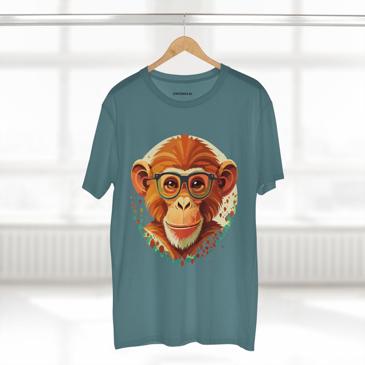 Monkey Shirt Animal Shirt Unisex Premium Cotton Tee With Original Art Design By Retro2Nova For Everyday Comfort