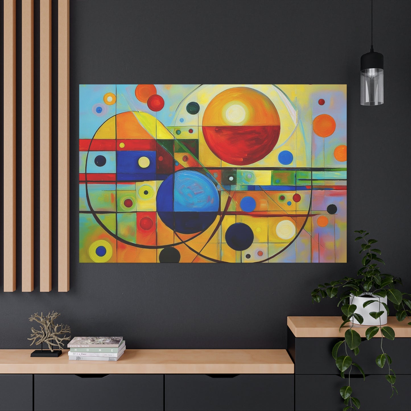 Abstract Oil Painting Print Canvas 24x16, 30x20, 36x24, 48x32, 60x40 Bright Latex Inks, Pine-Wood Inner Frame ABH-48